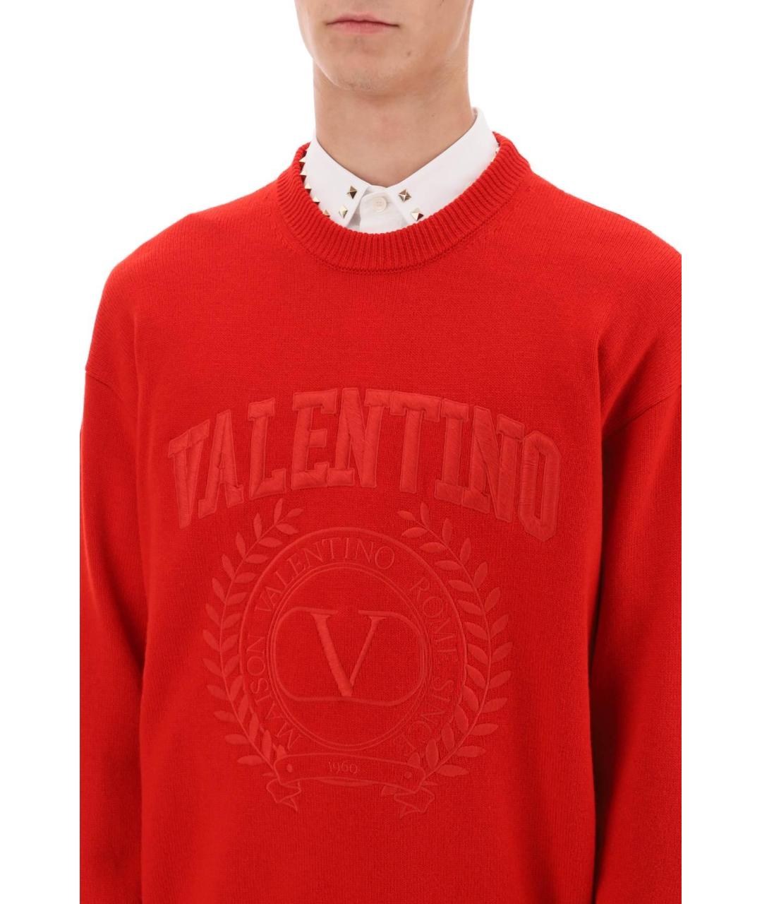VALENTINO Красный шерстяной джемпер / свитер, фото 6