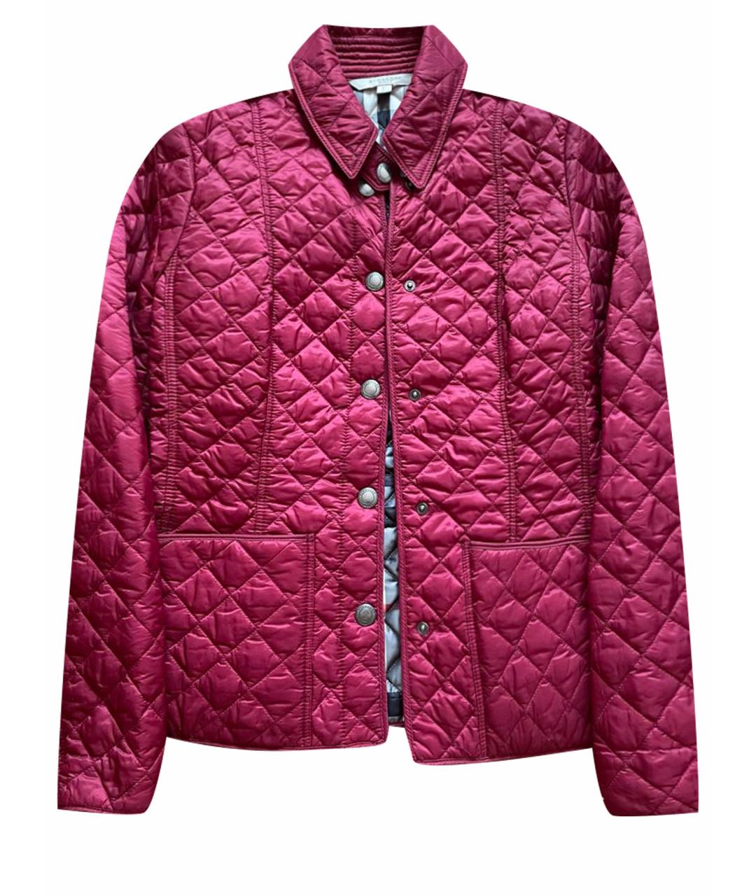 BURBERRY Бордовая полиамидовая куртка, фото 1