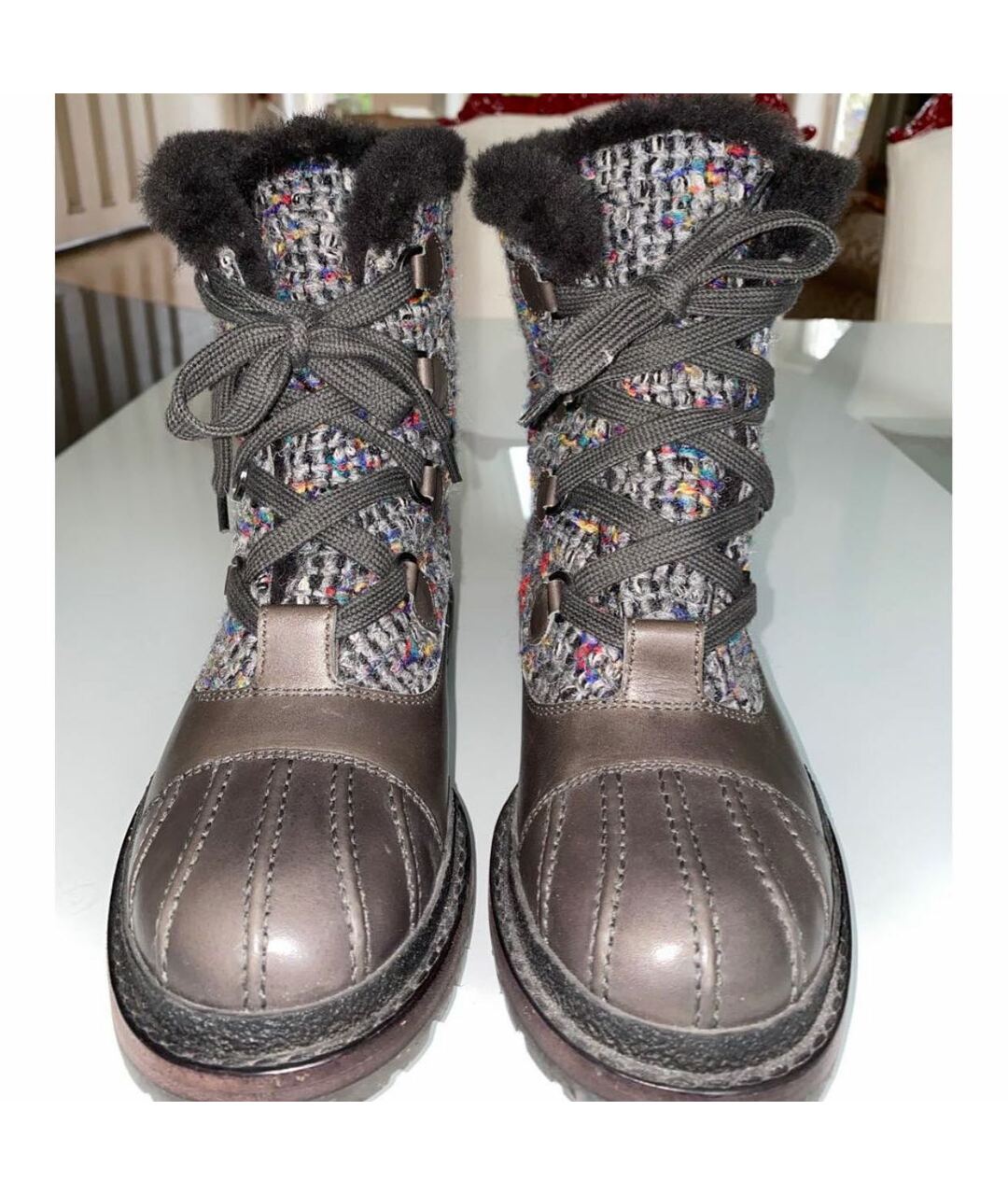CHANEL PRE-OWNED Мульти кожаные ботинки, фото 2