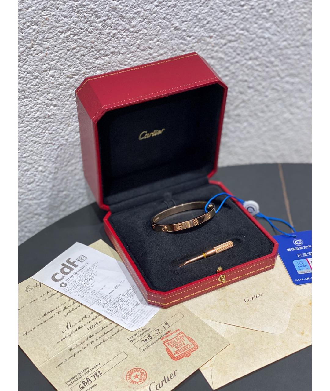 CARTIER Золотой браслет из розового золота, фото 2