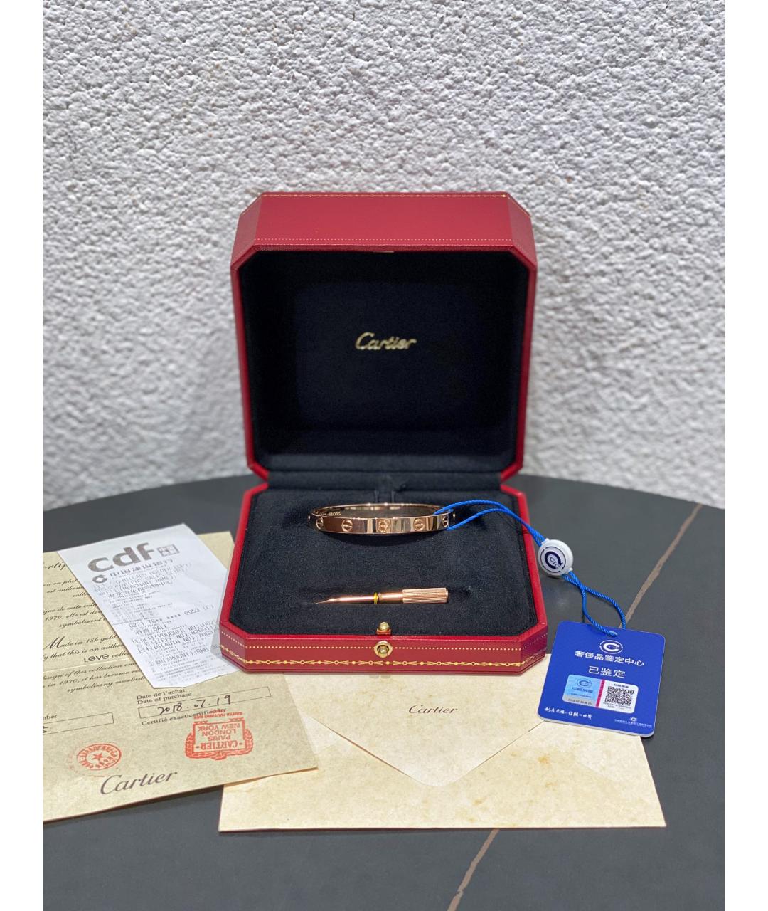 CARTIER Золотой браслет из розового золота, фото 8