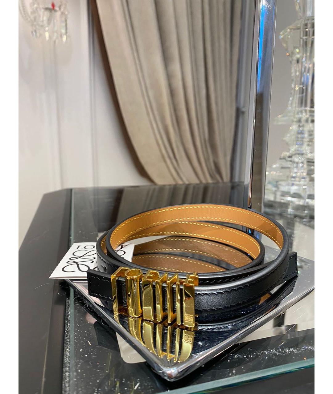 LOEWE Черный кожаный ремень, фото 3