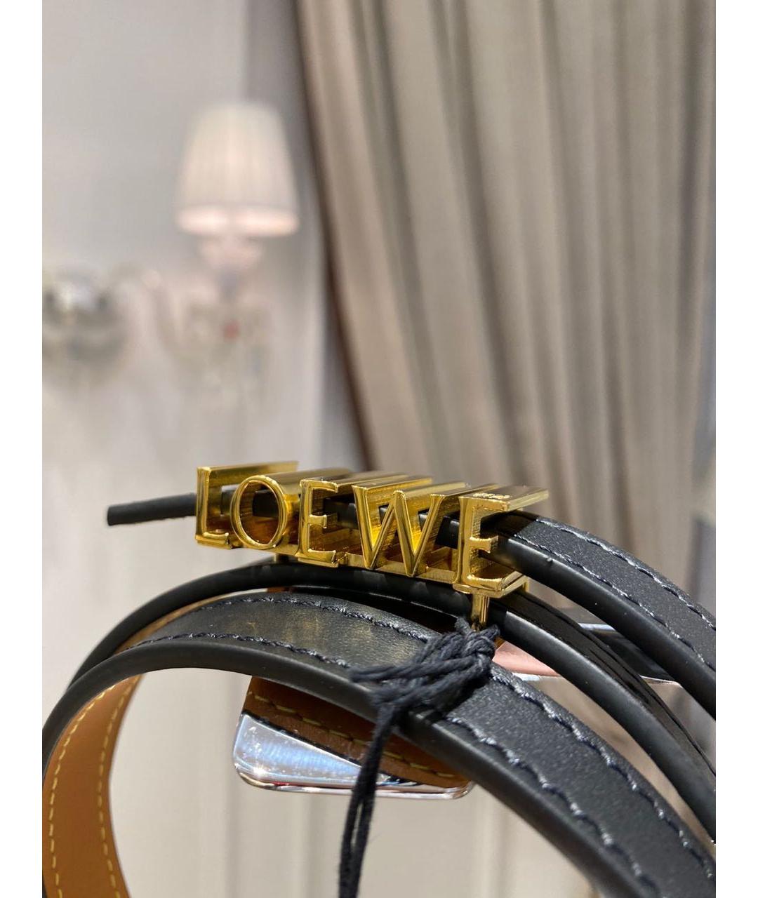 LOEWE Черный кожаный ремень, фото 2