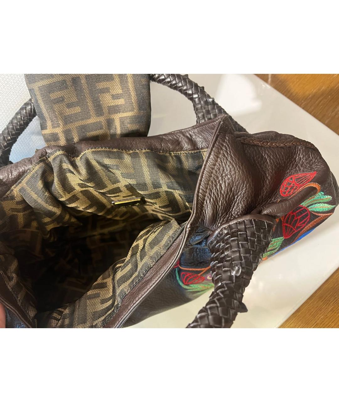 FENDI Мульти кожаная сумка тоут, фото 4