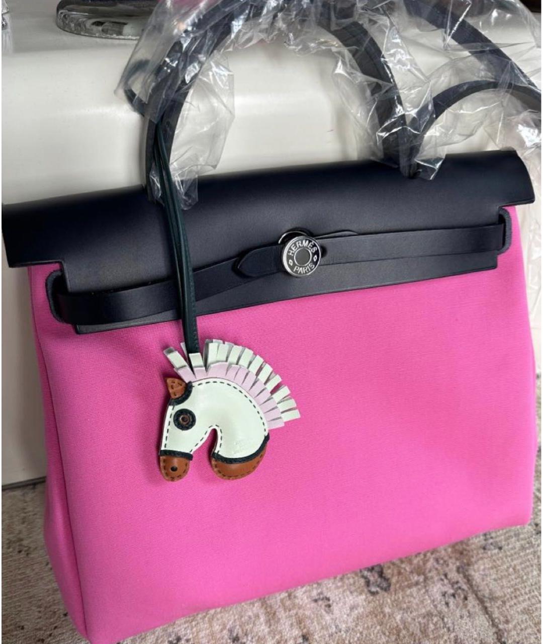 HERMES PRE-OWNED Розовая сумка с короткими ручками, фото 8