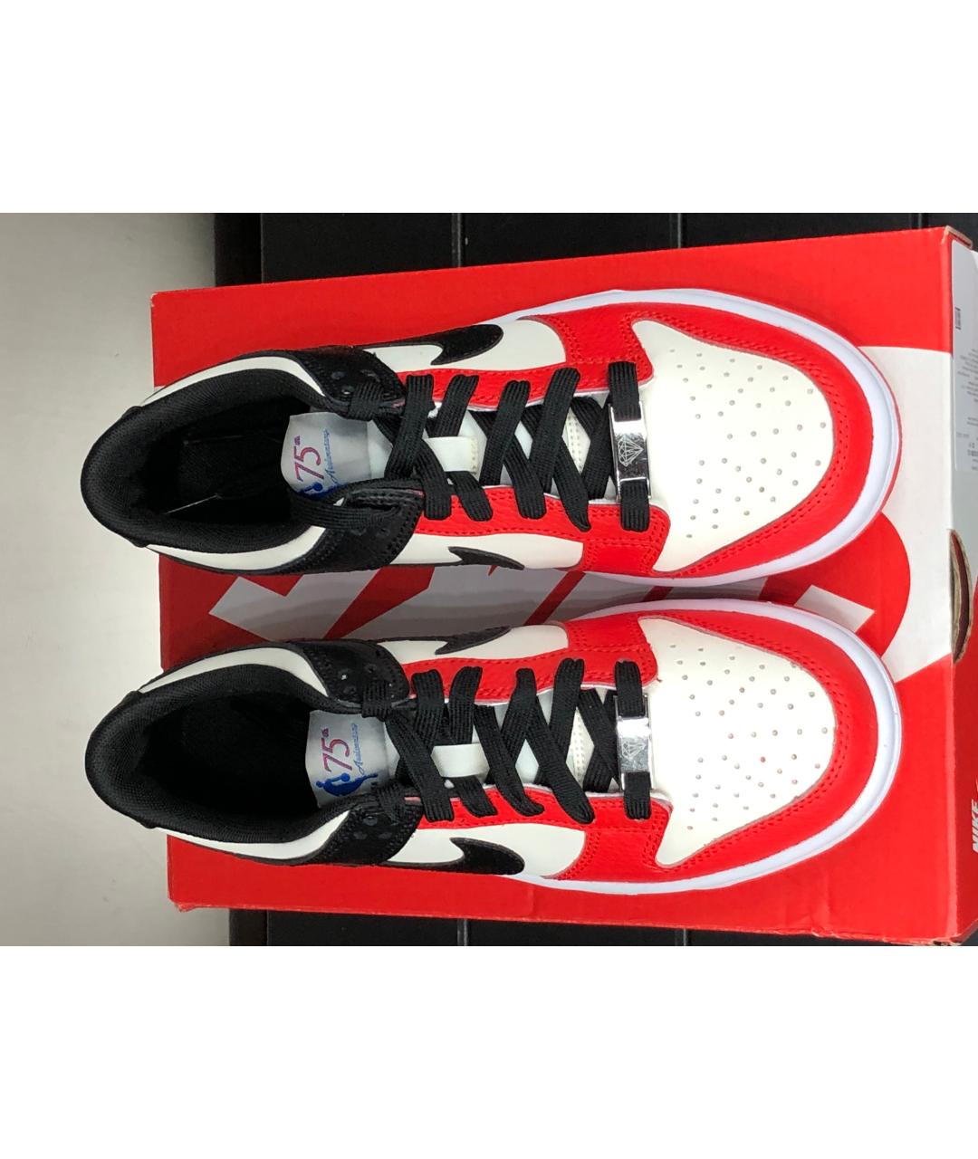 NIKE Красные кожаные кроссовки, фото 3
