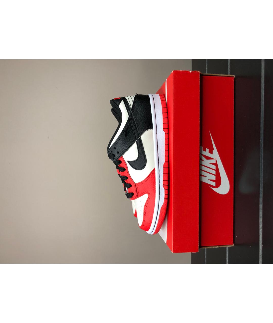 NIKE Красные кожаные кроссовки, фото 5