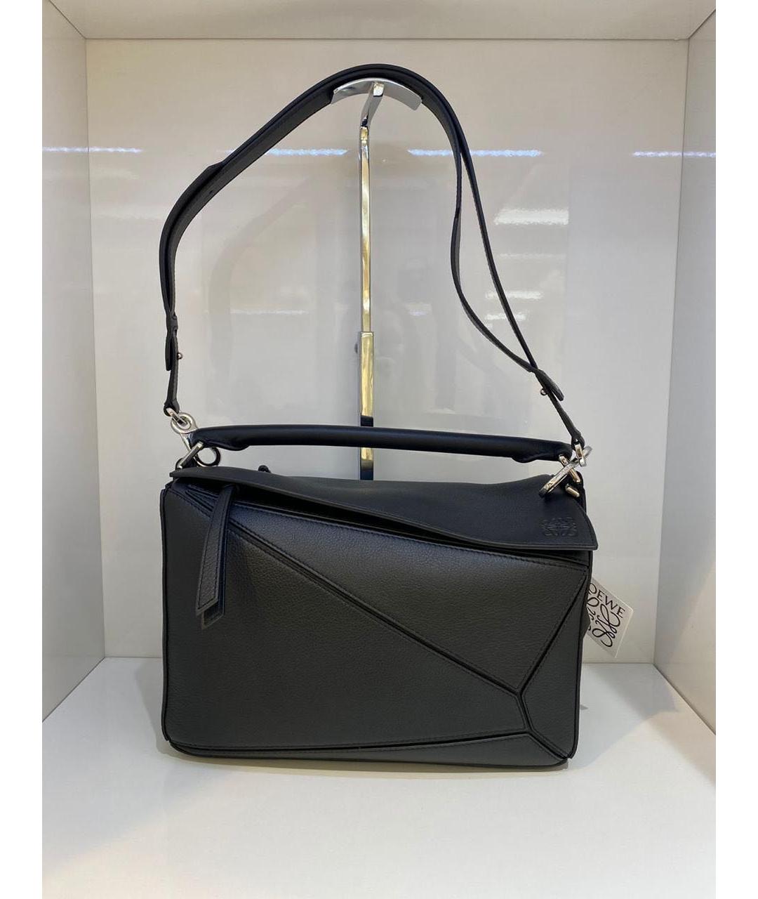 LOEWE Черная кожаная сумка через плечо, фото 2