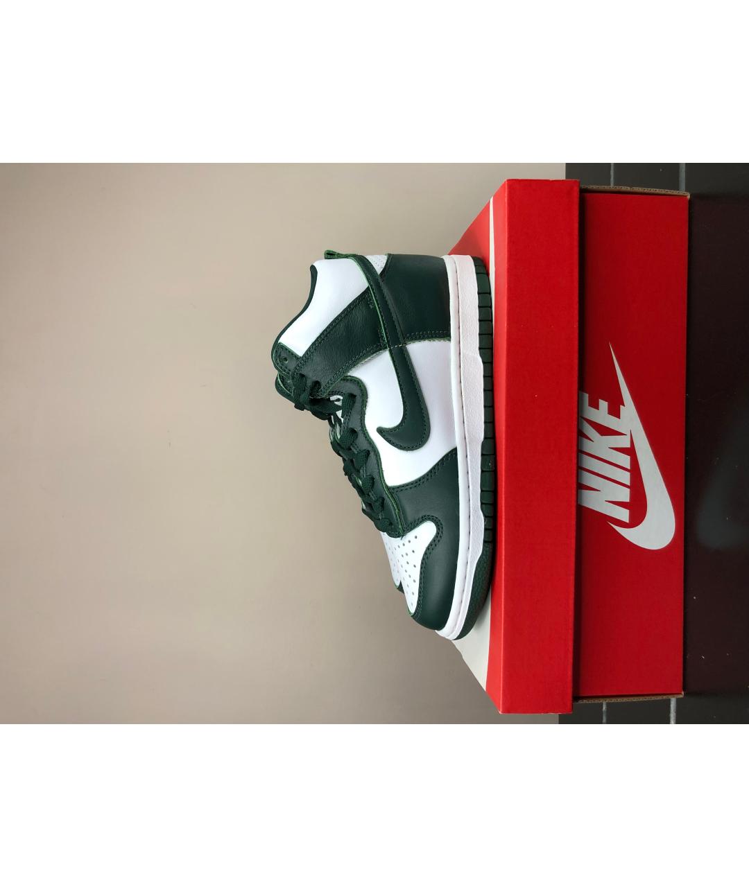 NIKE Зеленые кожаные кроссовки, фото 7