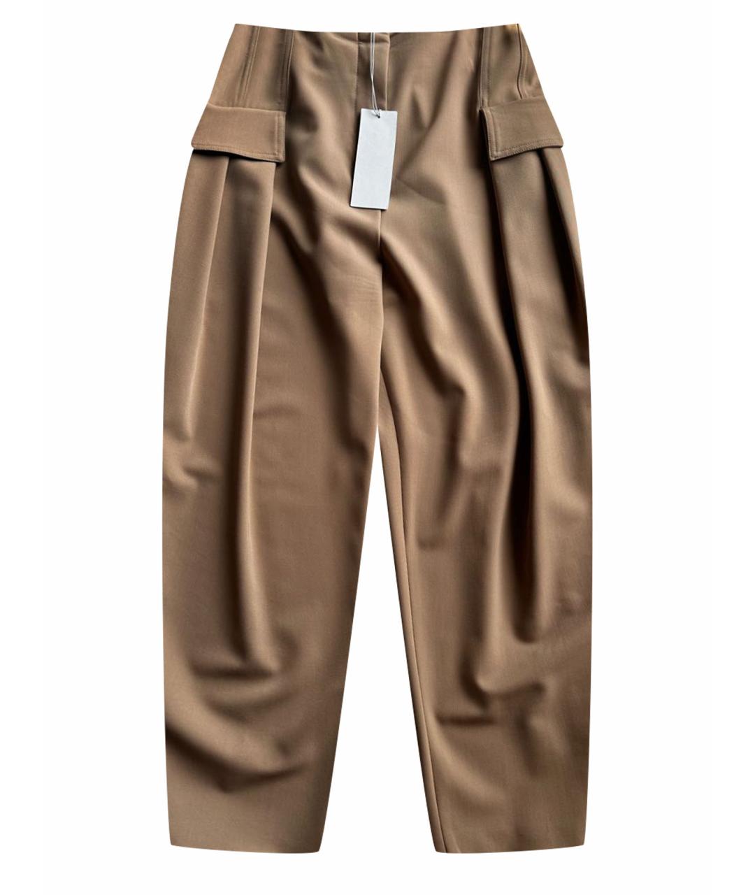 STELLA MCCARTNEY Бежевые шерстяные брюки широкие, фото 1