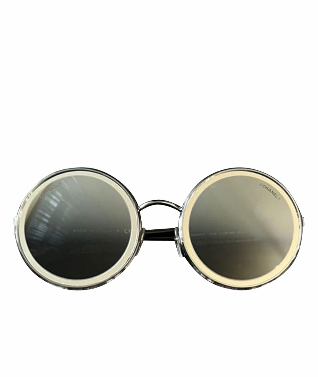 CHANEL Черные металлические солнцезащитные очки, фото 1