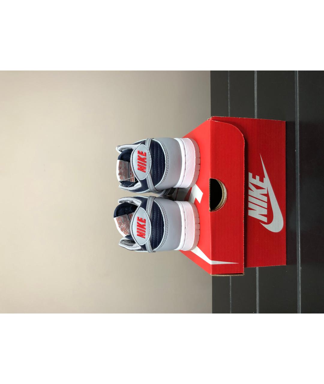 NIKE Синие кожаные кроссовки, фото 4