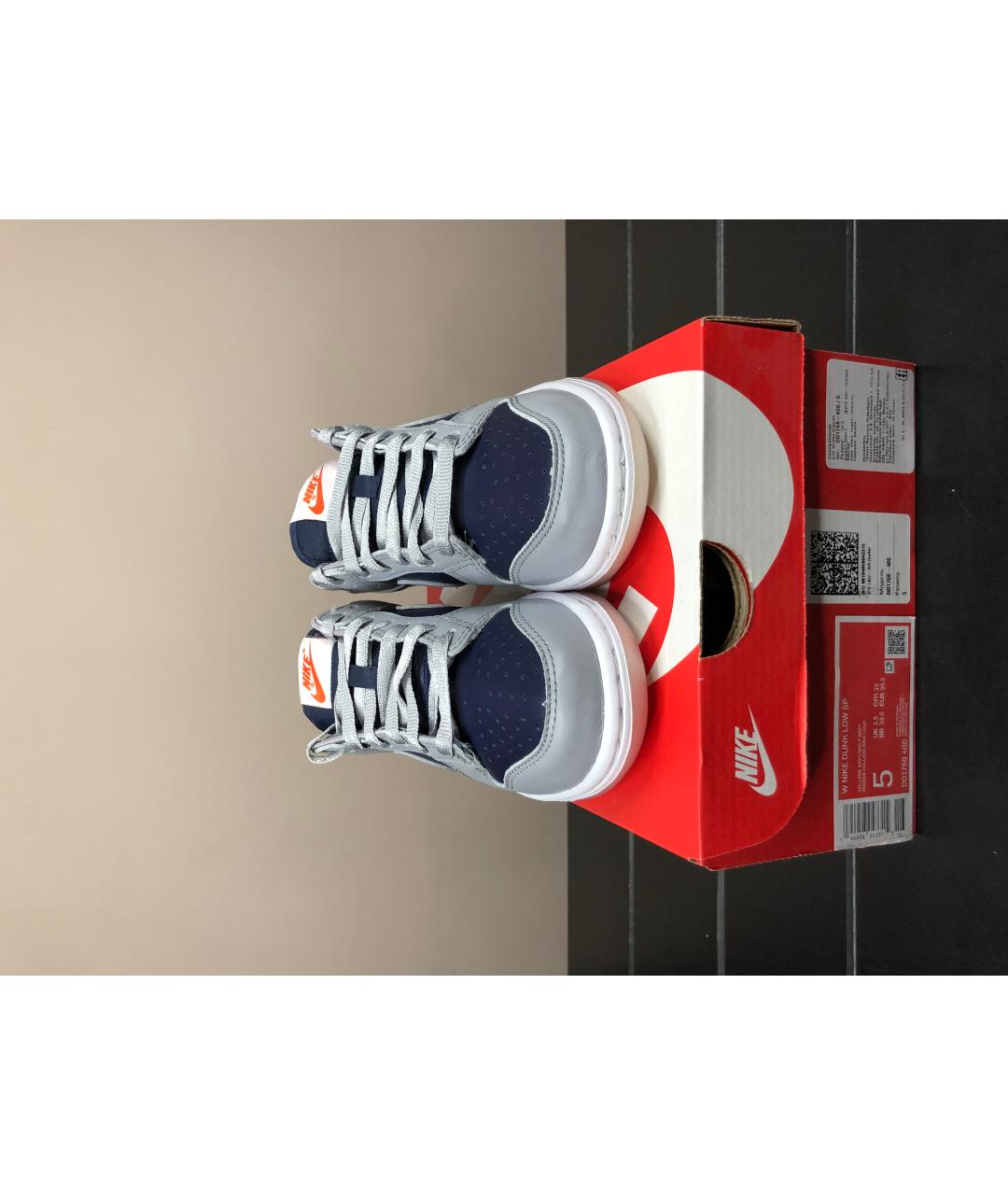 NIKE Синие кожаные кроссовки, фото 2