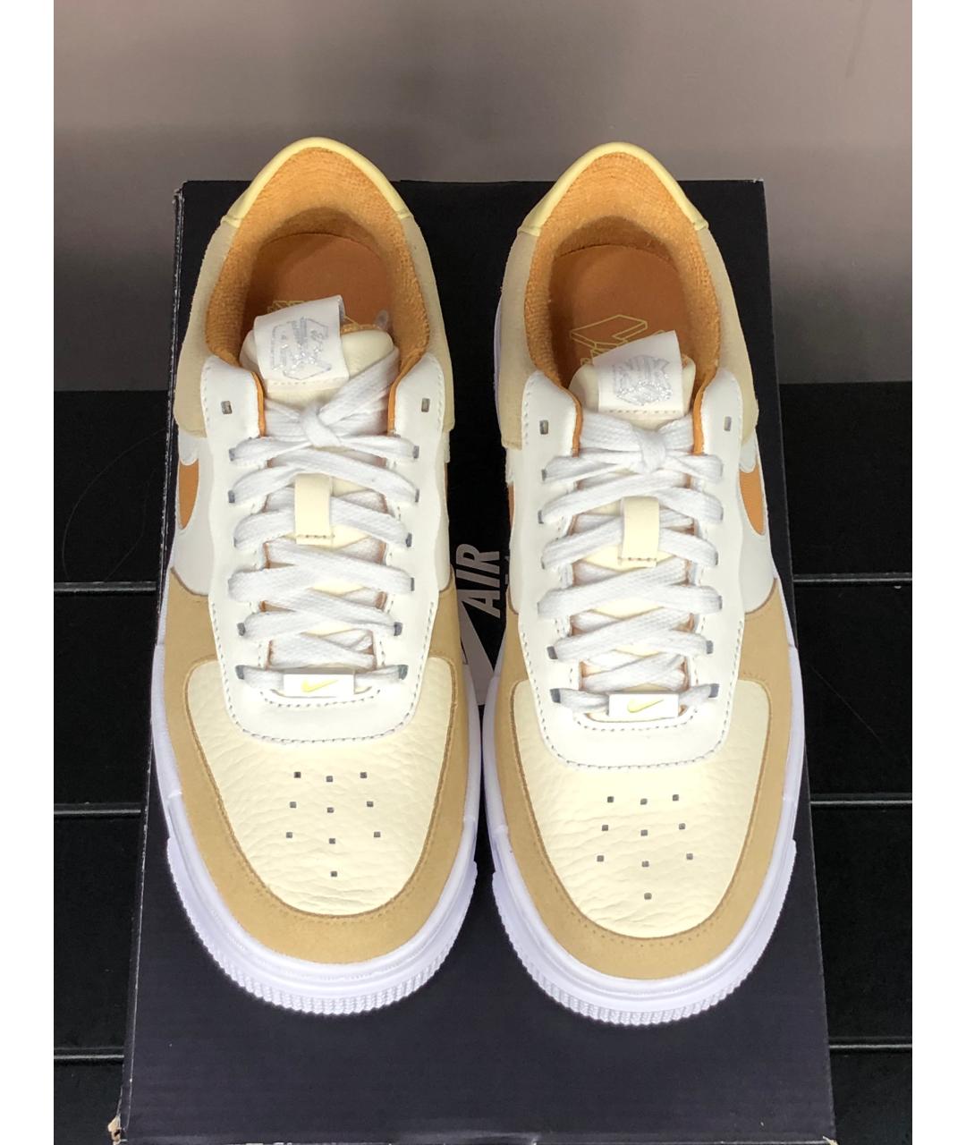 NIKE Коричневые кожаные кроссовки, фото 3