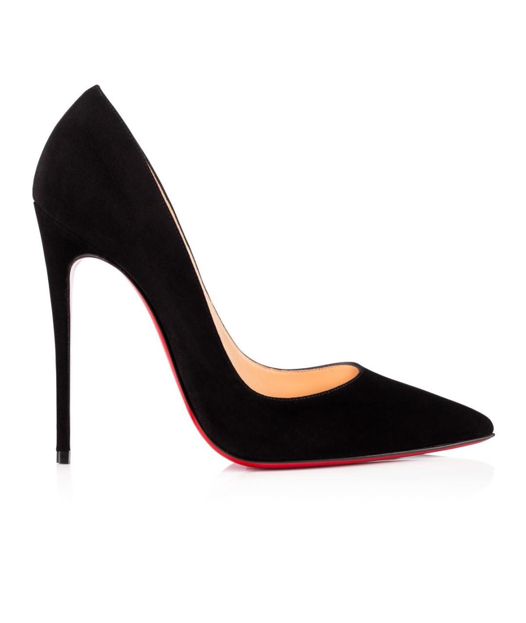 CHRISTIAN LOUBOUTIN Черные замшевые туфли, фото 9