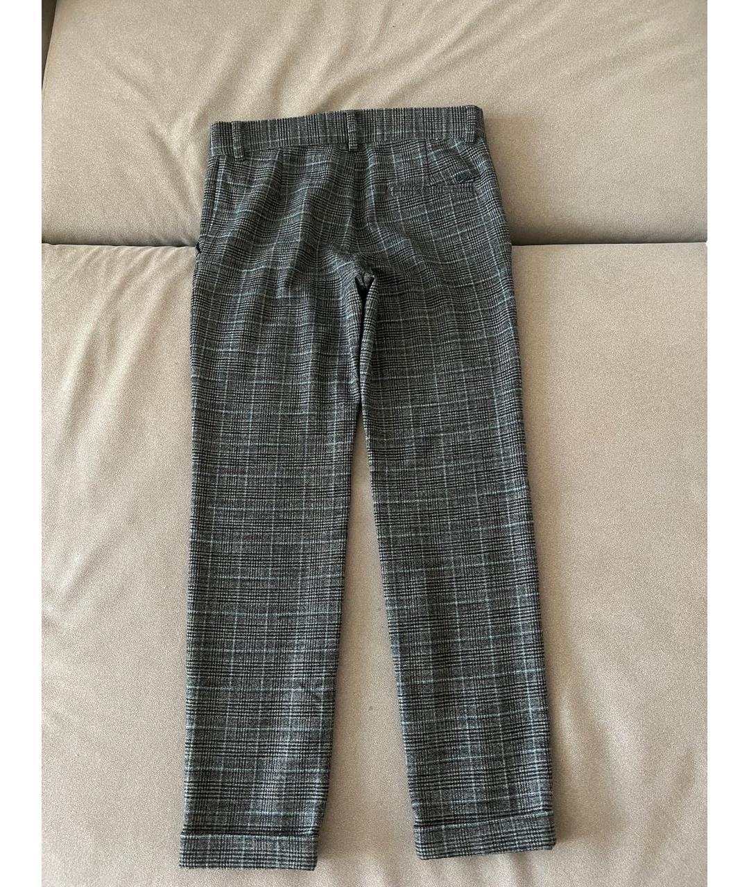 EMPORIO ARMANI Антрацитовые шерстяные брюки и шорты, фото 2