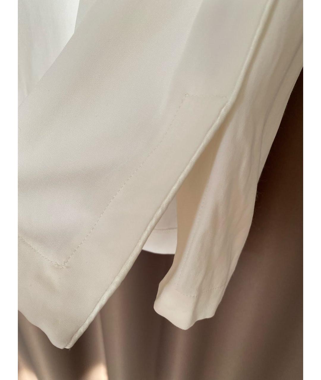 PINKO Белые вискозные прямые брюки, фото 3