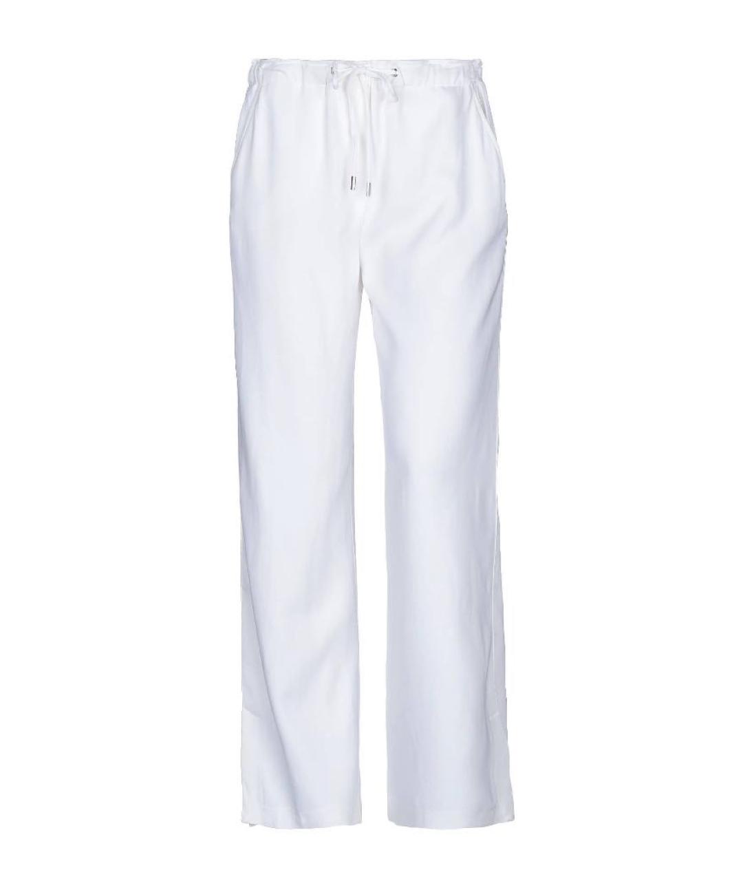 PINKO Белые вискозные прямые брюки, фото 8