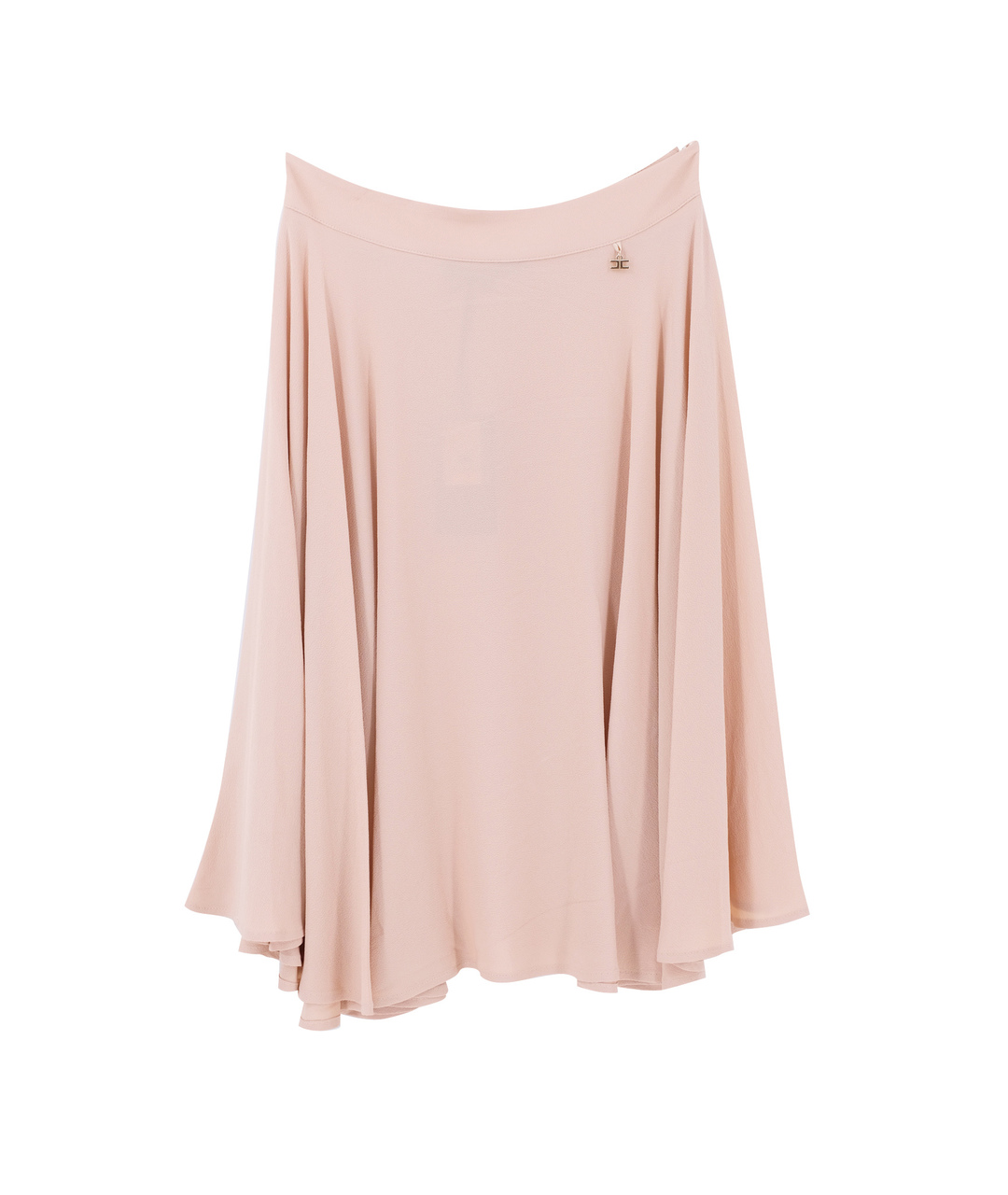 ELISABETTA FRANCHI Розовая шелковая юбка миди, фото 1