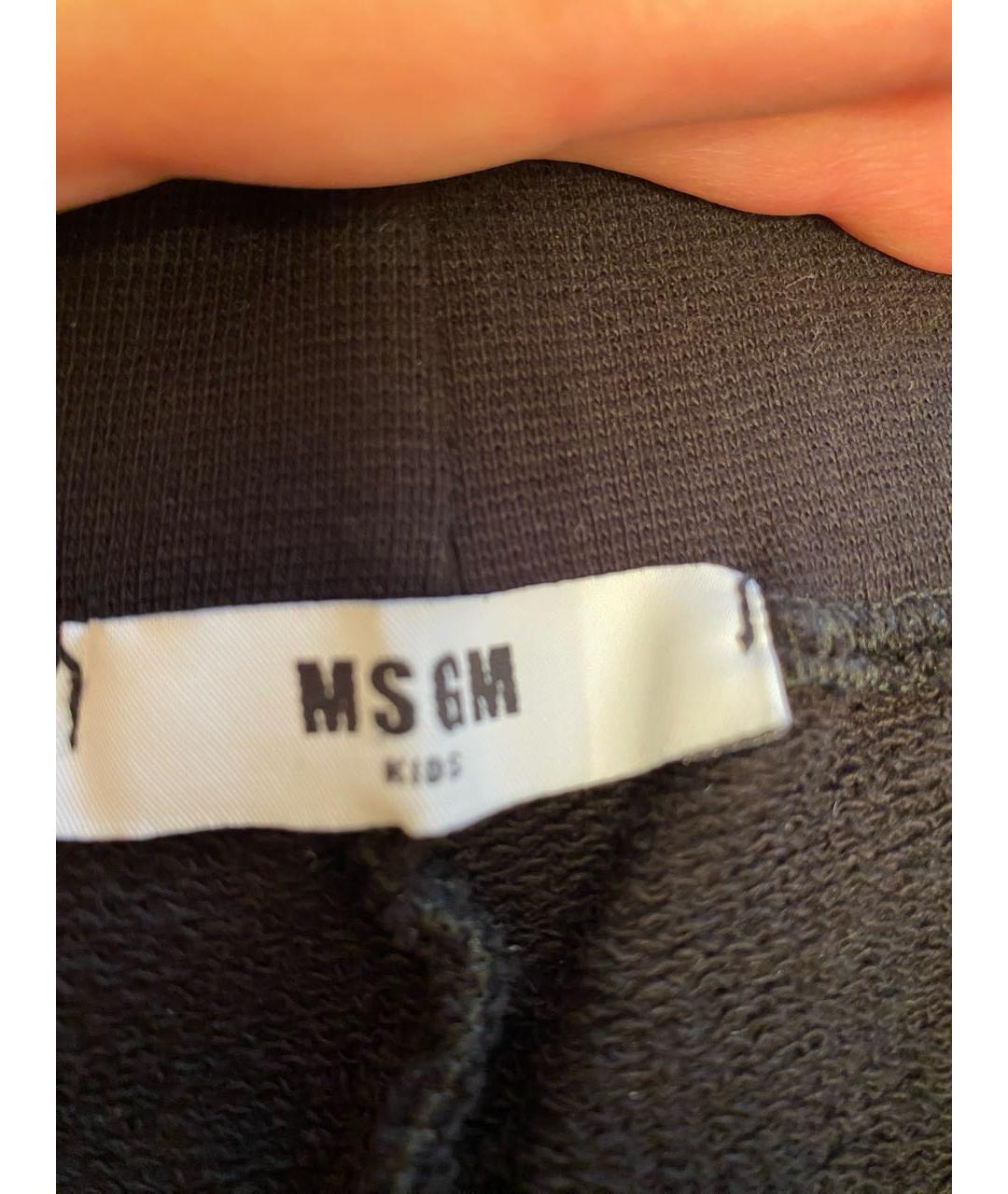 MSGM Черные хлопковые брюки и шорты, фото 3