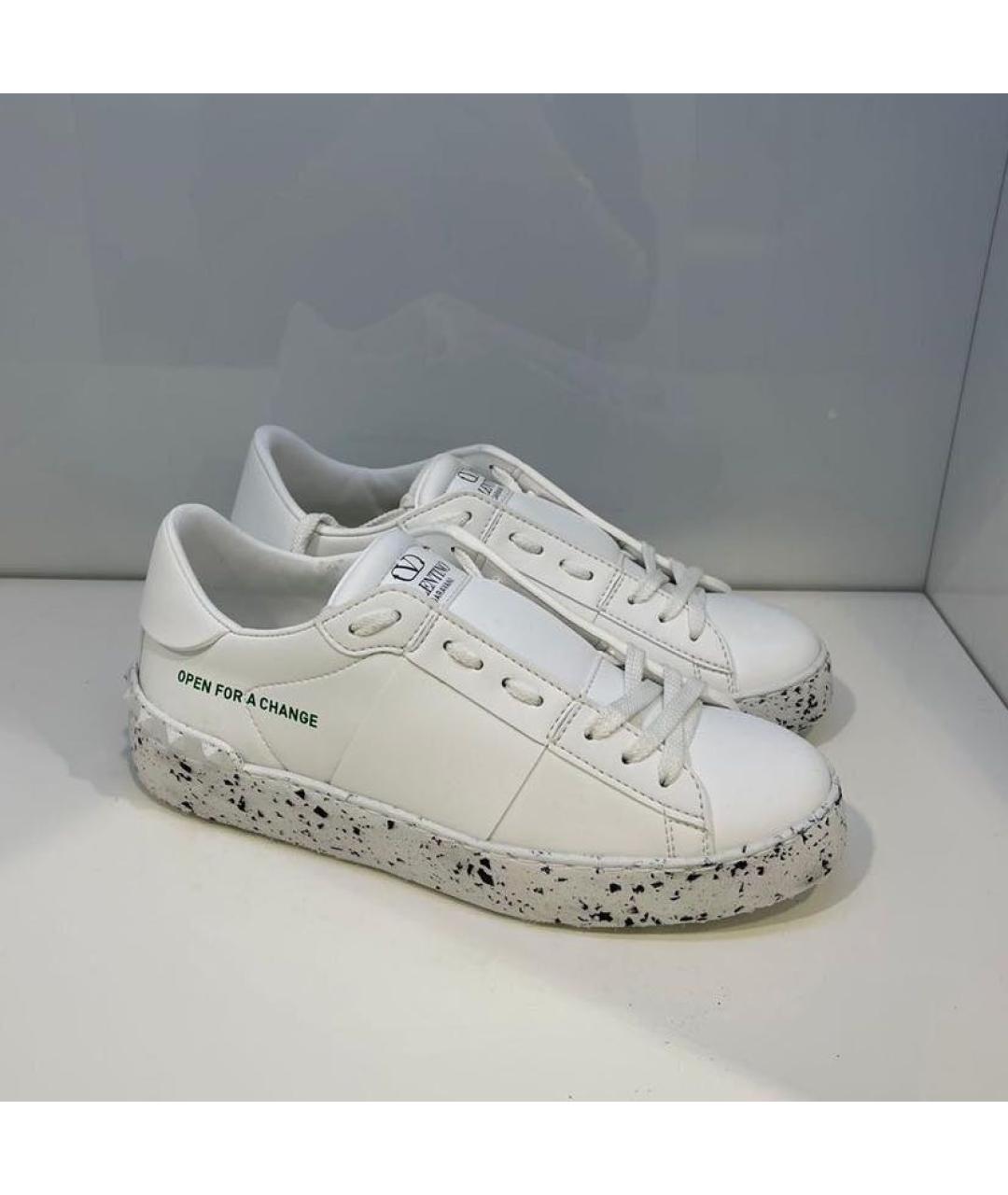 VALENTINO Белые кожаные кроссовки, фото 3