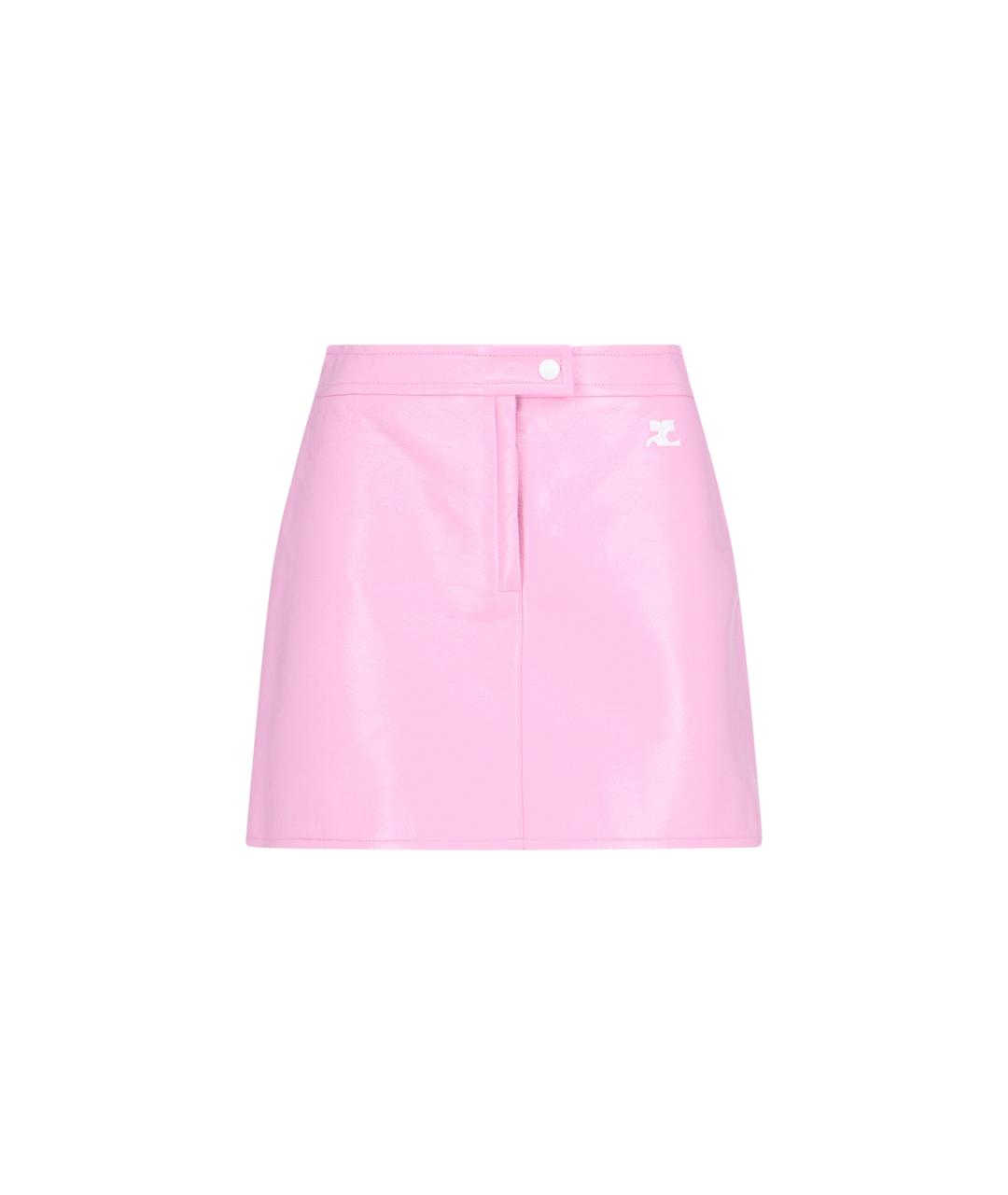 COURREGES Розовая юбка мини, фото 1
