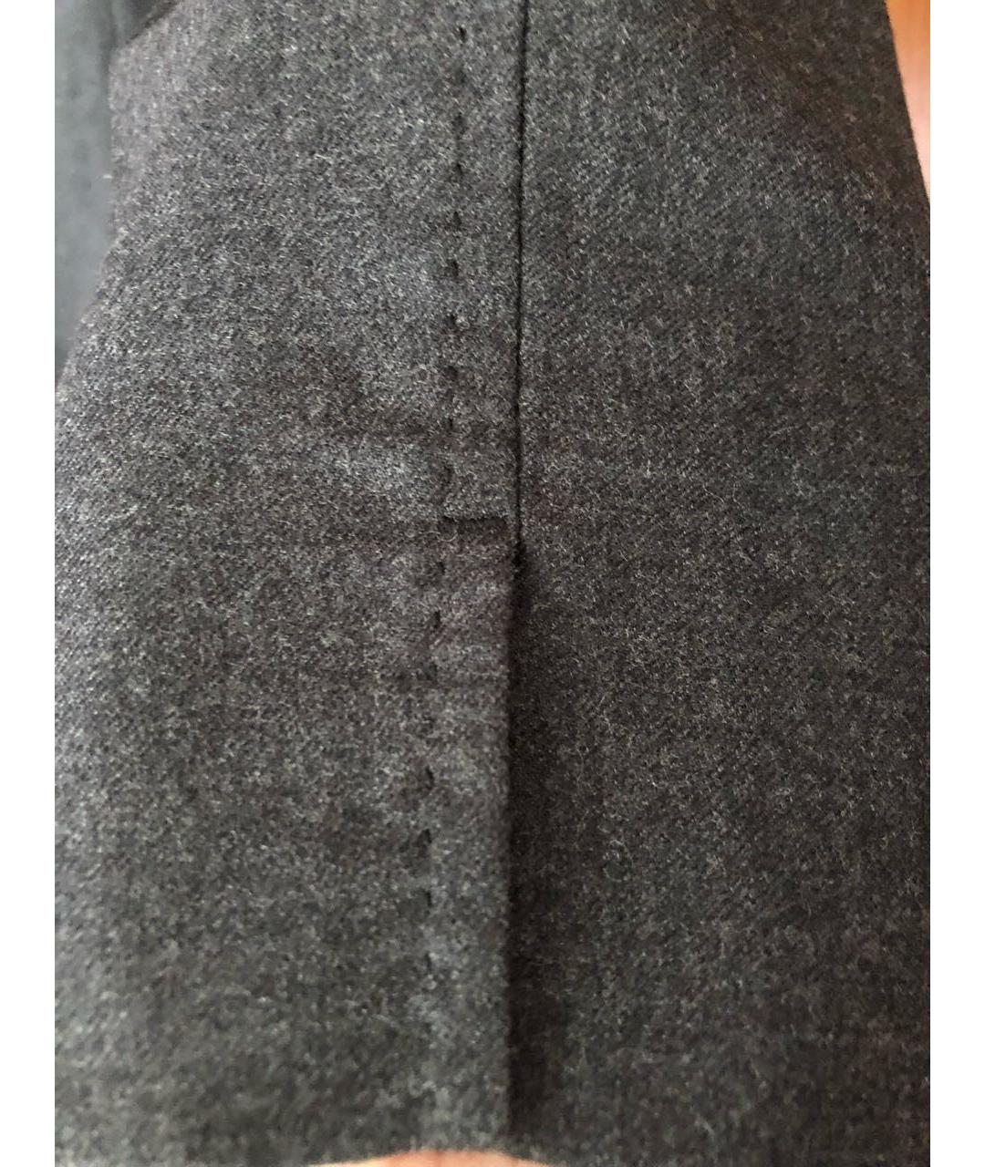 PESERICO Серые шерстяные прямые брюки, фото 6