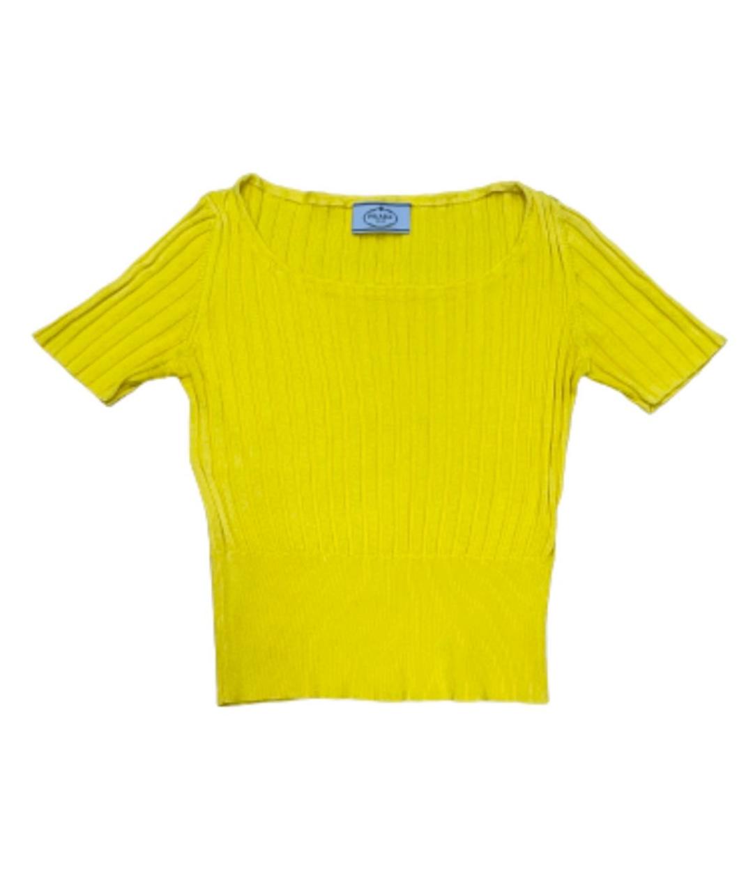 PRADA Желтый джемпер / свитер, фото 1