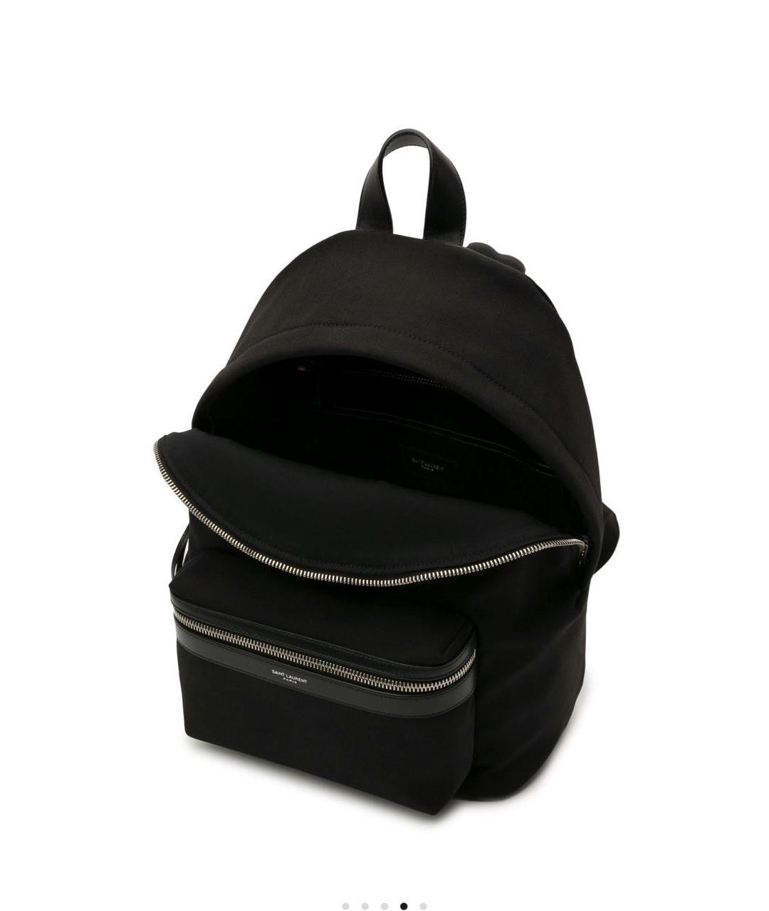 SAINT LAURENT Черный тканевый рюкзак, фото 2