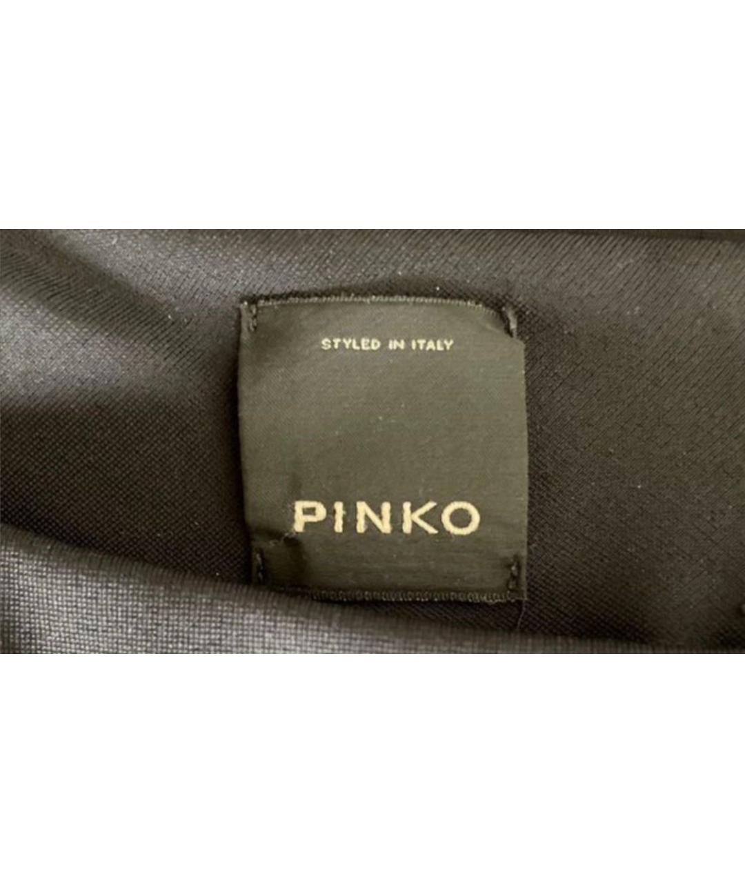 PINKO Черная вискозная юбка мини, фото 3
