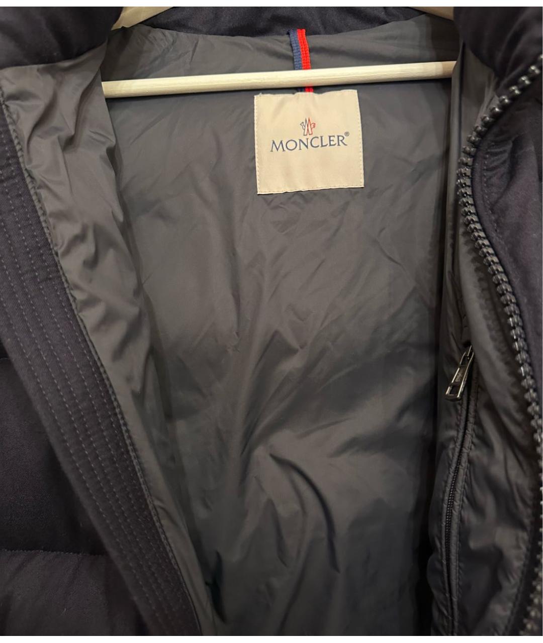 MONCLER Темно-синяя хлопковая куртка, фото 3
