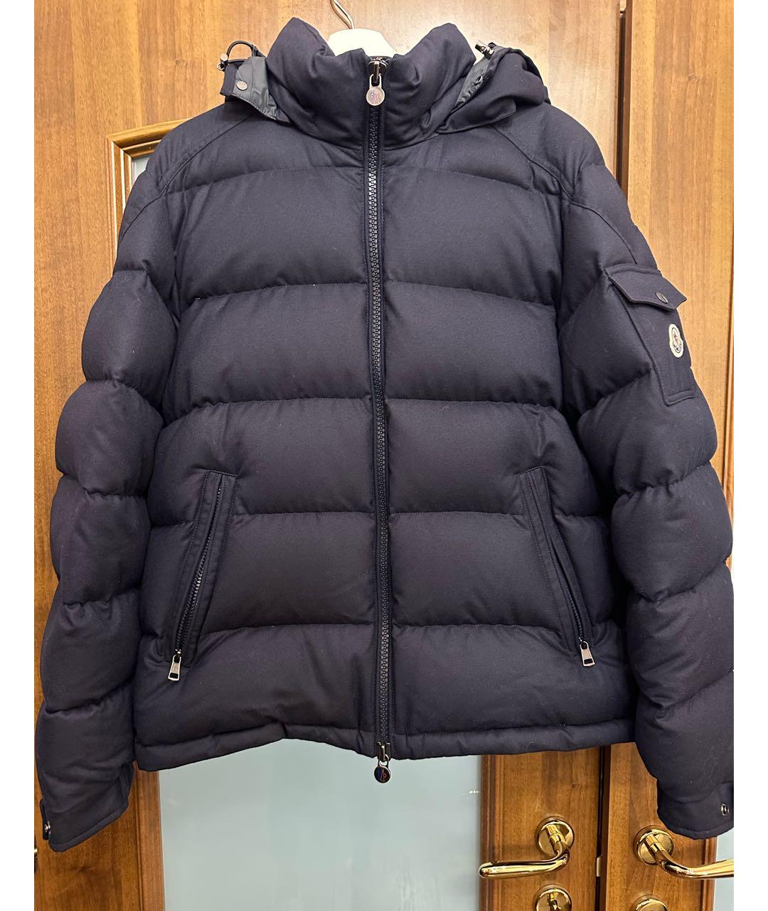 MONCLER Темно-синяя хлопковая куртка, фото 8