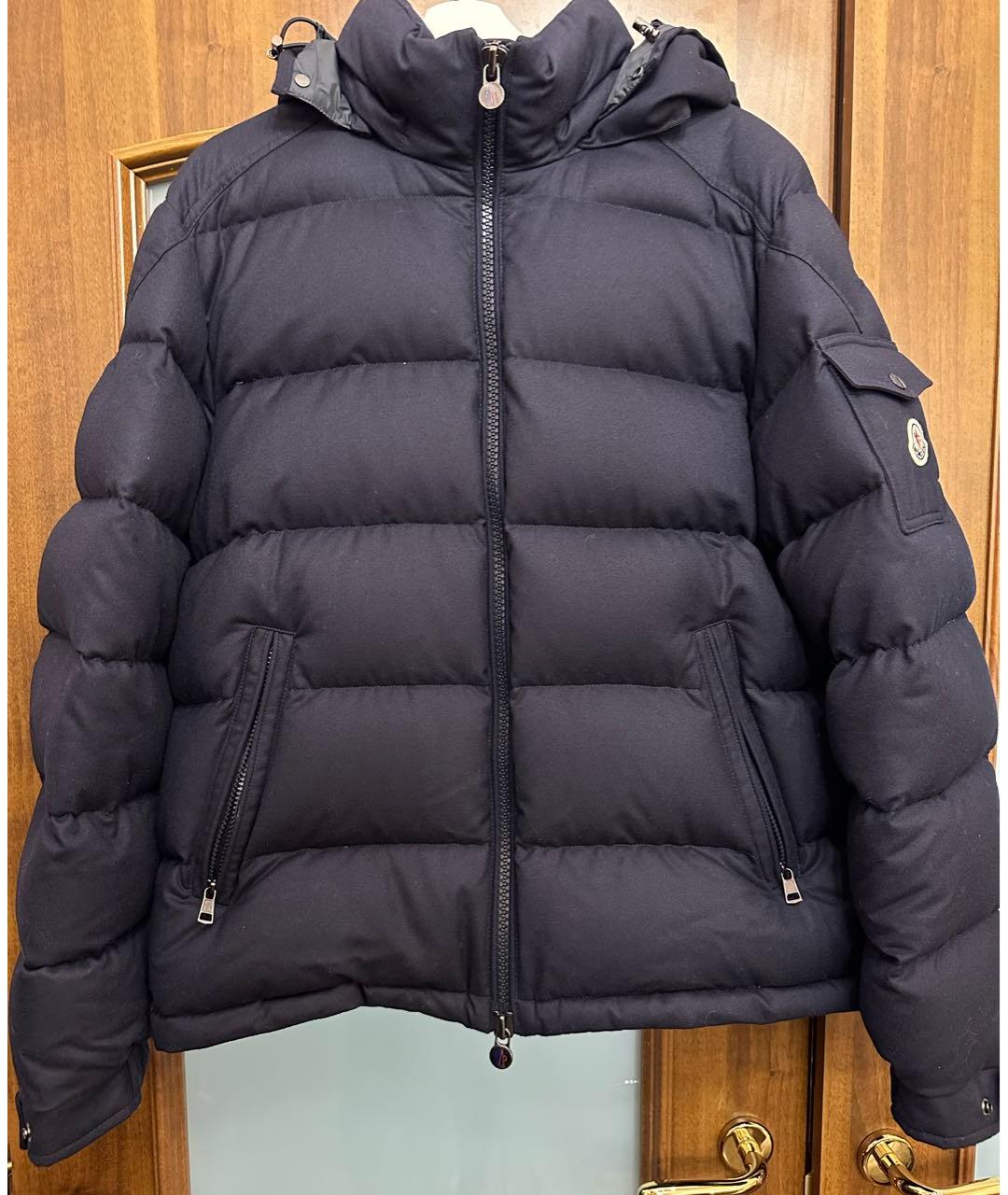 MONCLER Темно-синяя хлопковая куртка, фото 6
