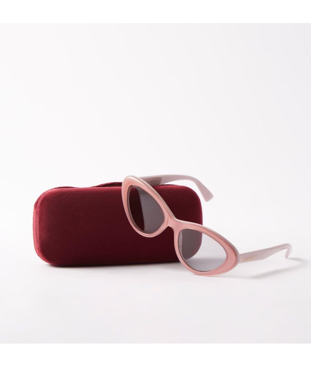 GUCCI Розовые пластиковые солнцезащитные очки, фото 4
