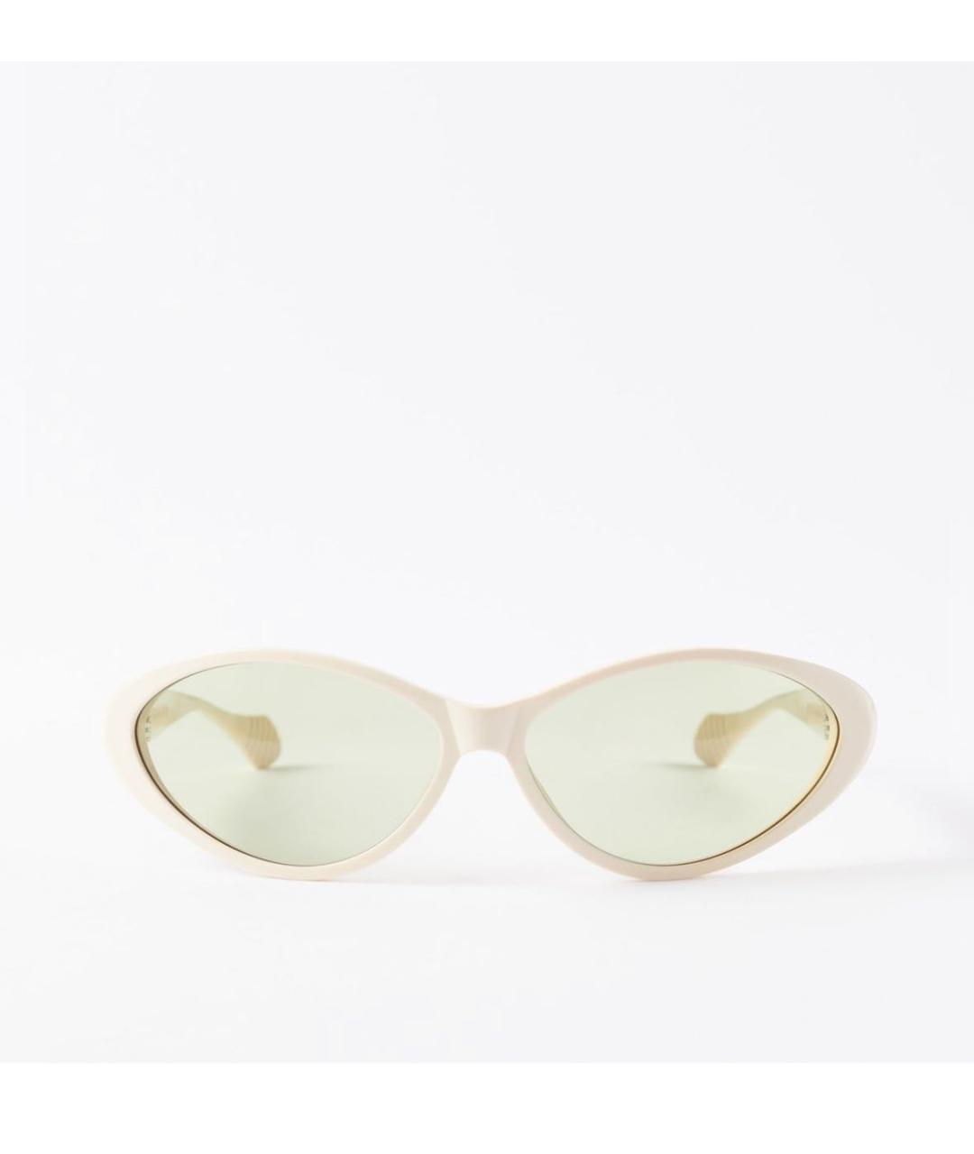 GUCCI Бежевые пластиковые солнцезащитные очки, фото 6