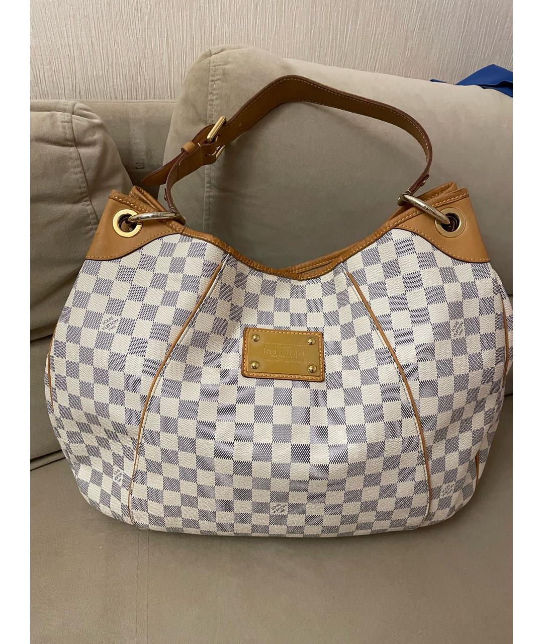 LOUIS VUITTON PRE-OWNED Белая кожаная сумка с короткими ручками, фото 6