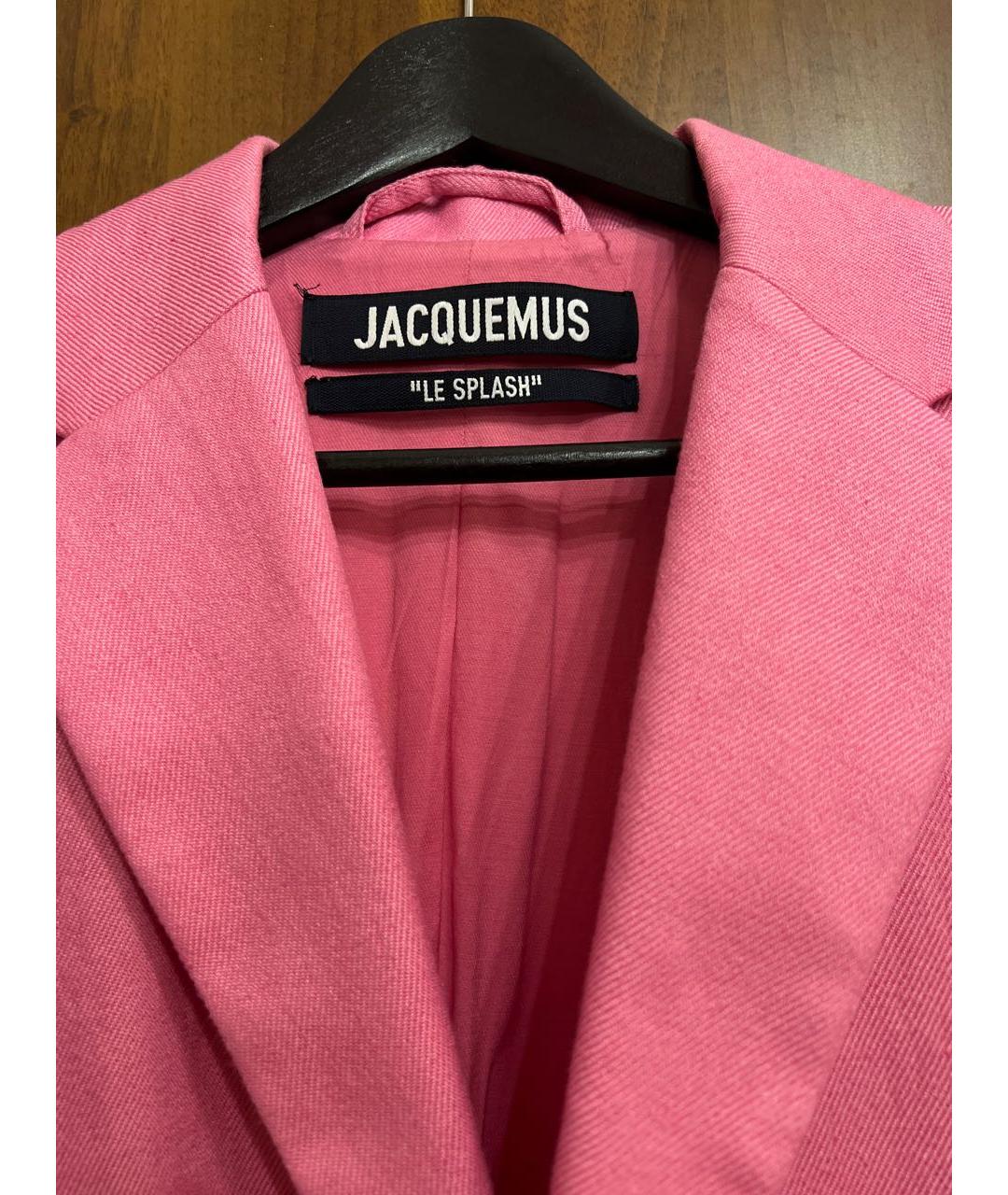 JACQUEMUS Розовый льняной жакет/пиджак, фото 3