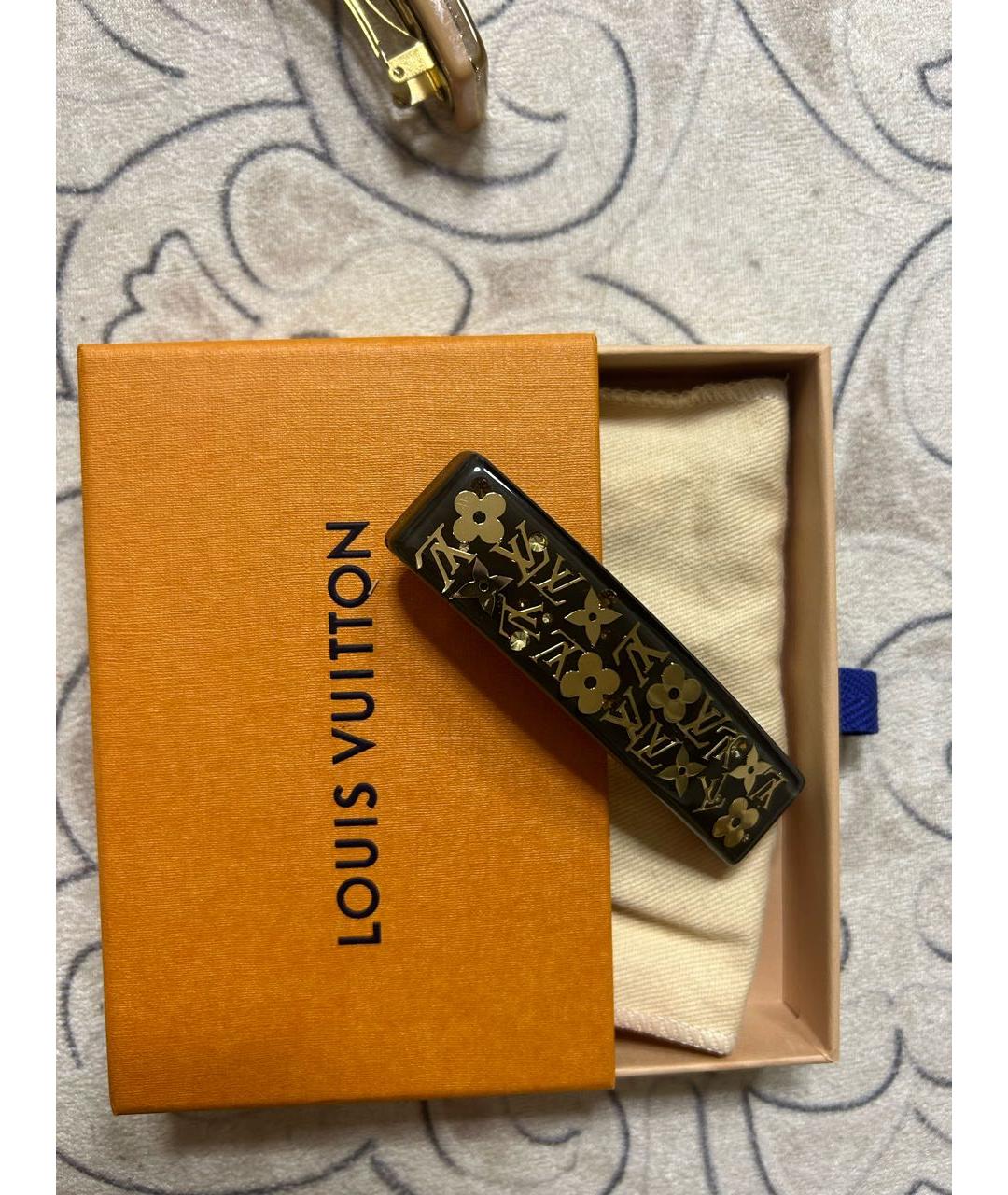 LOUIS VUITTON Черная заколка, фото 3