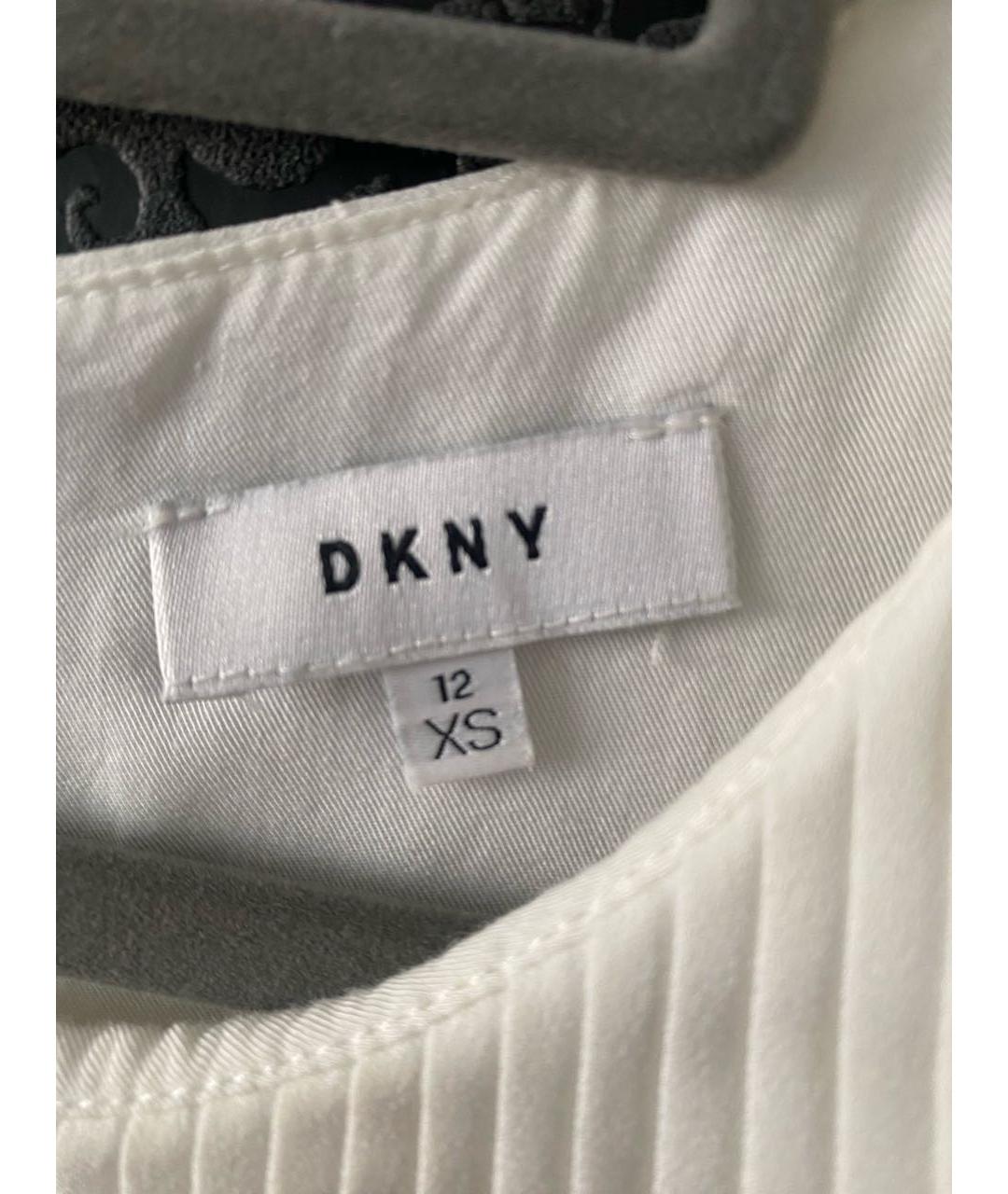 DKNY Белая полиэстеровая рубашка/блузка, фото 5