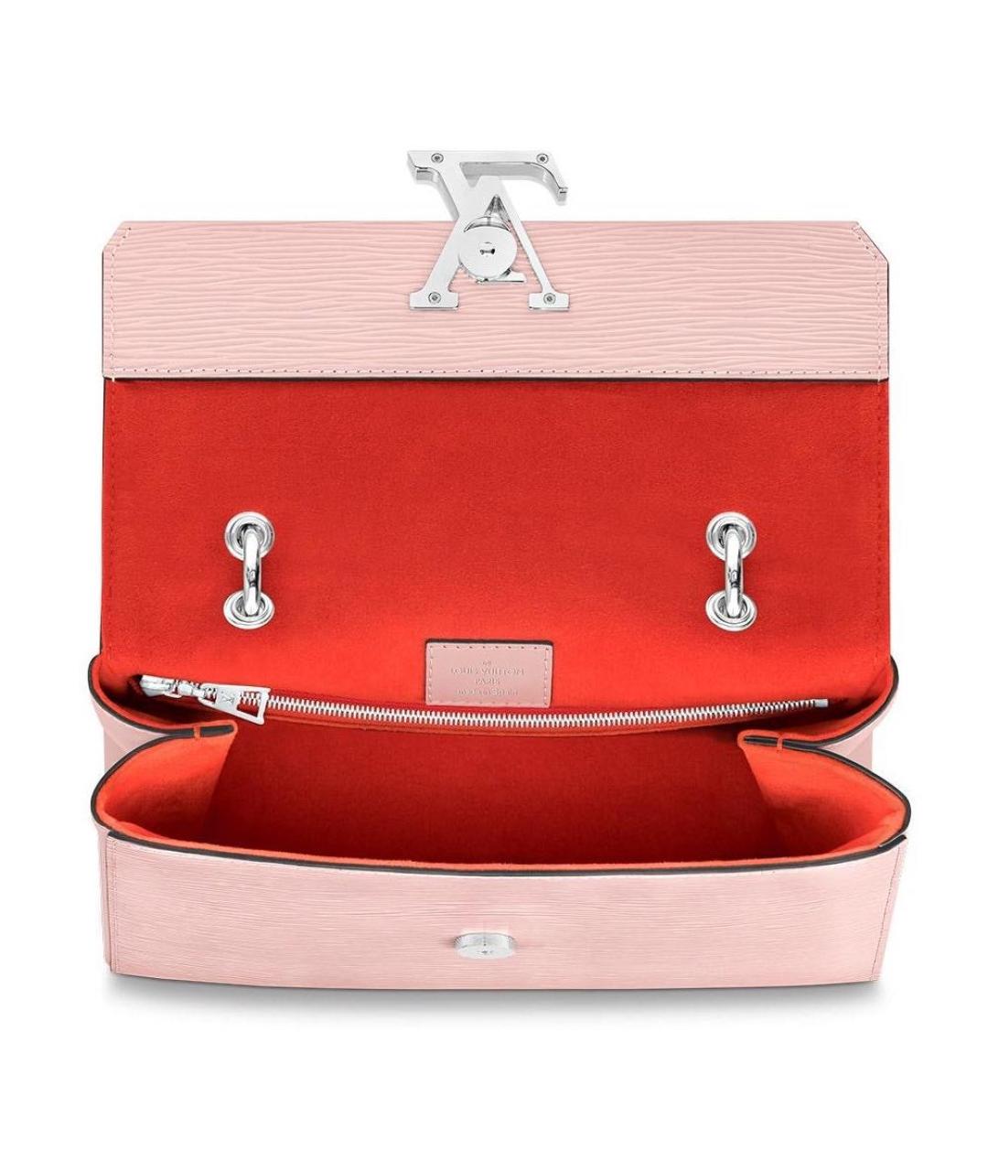LOUIS VUITTON PRE-OWNED Розовая кожаная сумка с короткими ручками, фото 3
