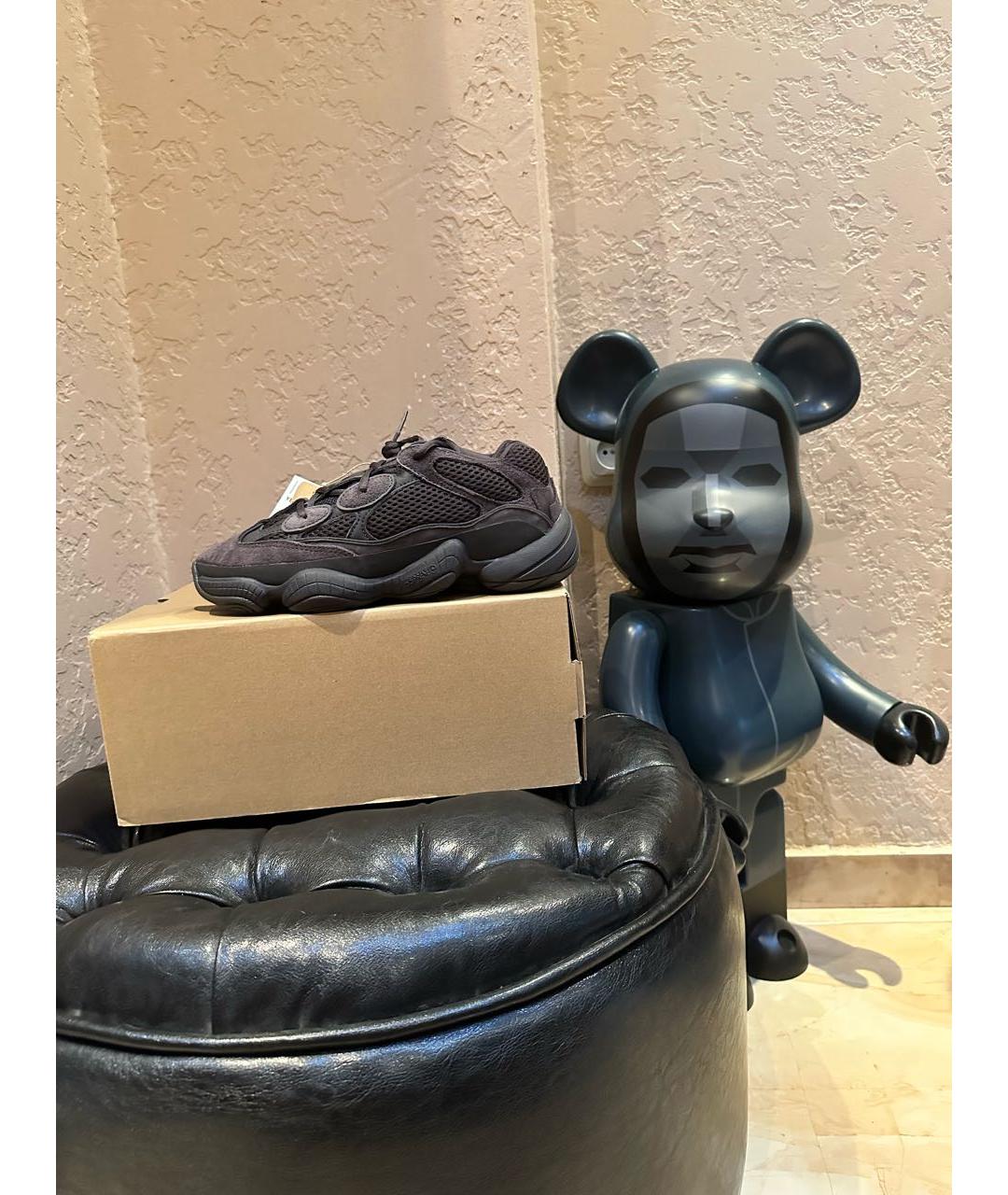ADIDAS YEEZY Антрацитовые замшевые кроссовки, фото 7