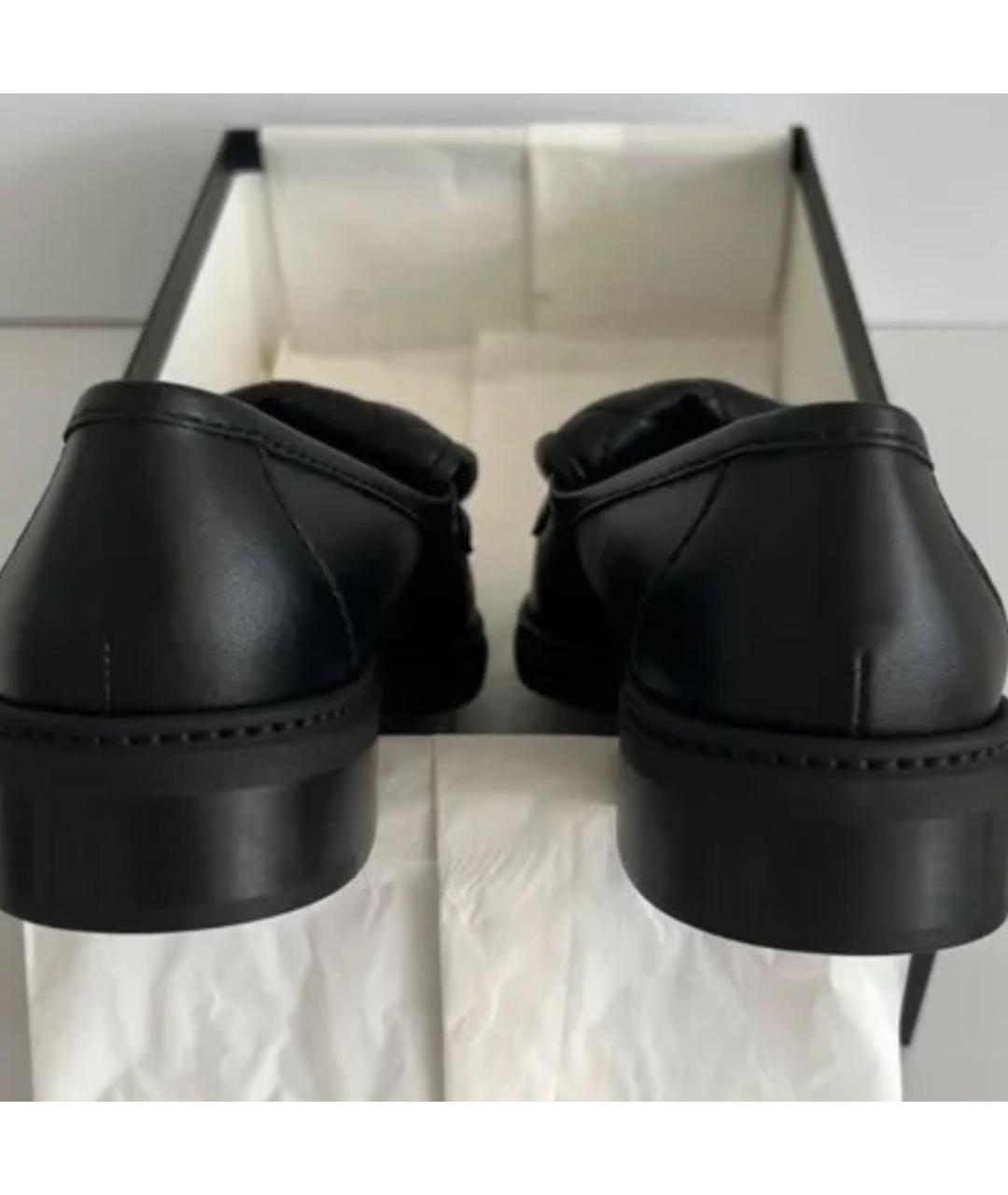 CHANEL Черные кожаные лоферы, фото 4