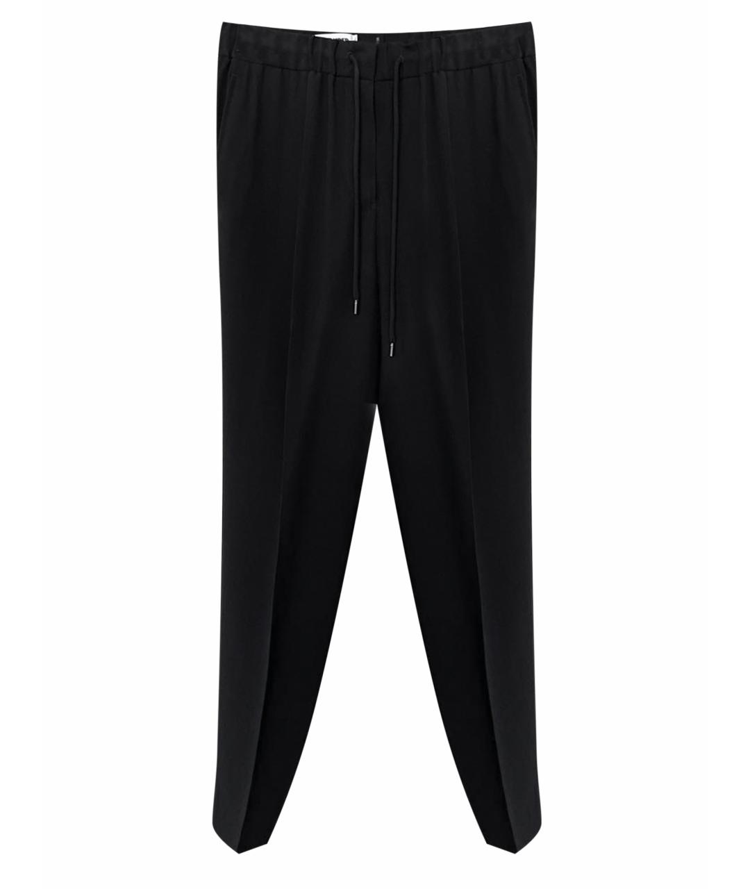 JIL SANDER Черные вискозные брюки узкие, фото 1
