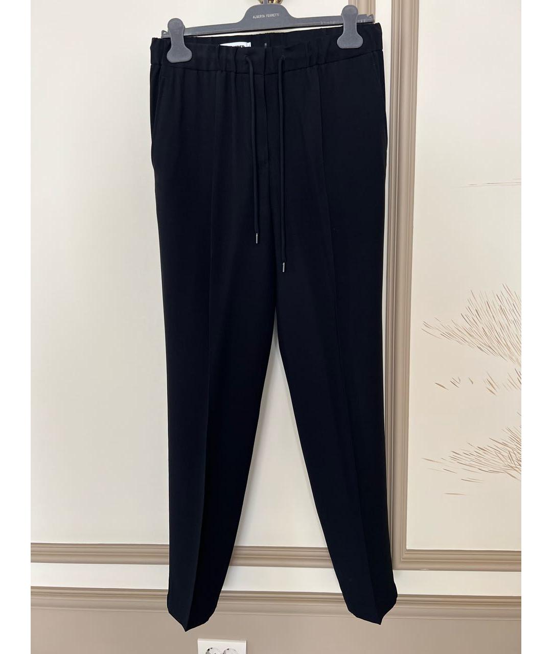 JIL SANDER Черные вискозные брюки узкие, фото 4