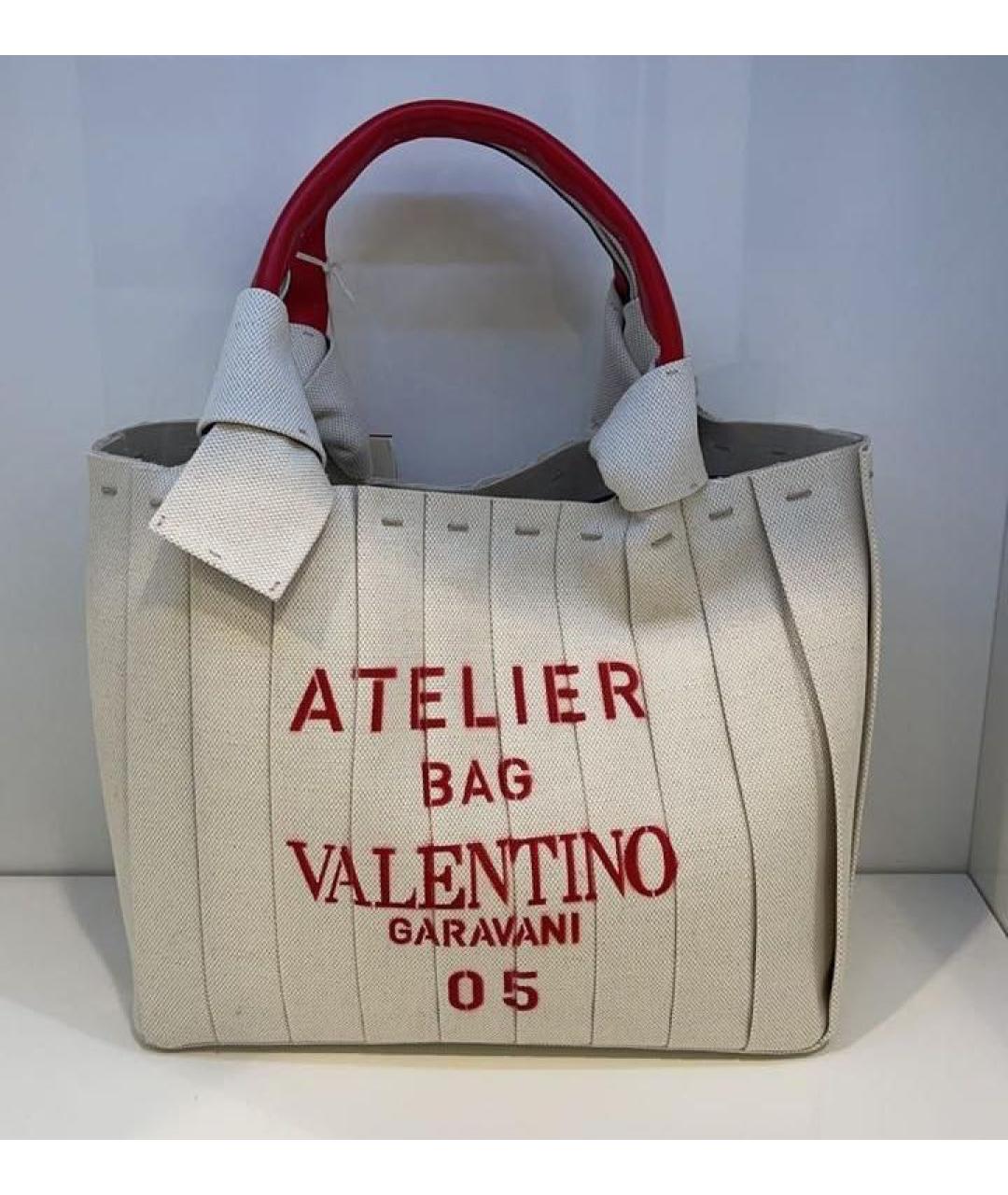 VALENTINO Белая сумка тоут, фото 3