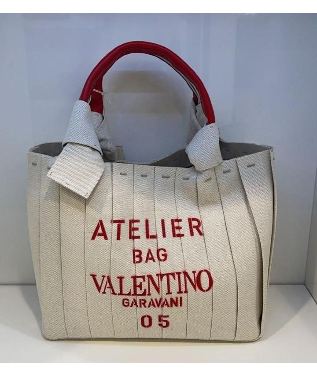 VALENTINO Белая сумка тоут, фото 2