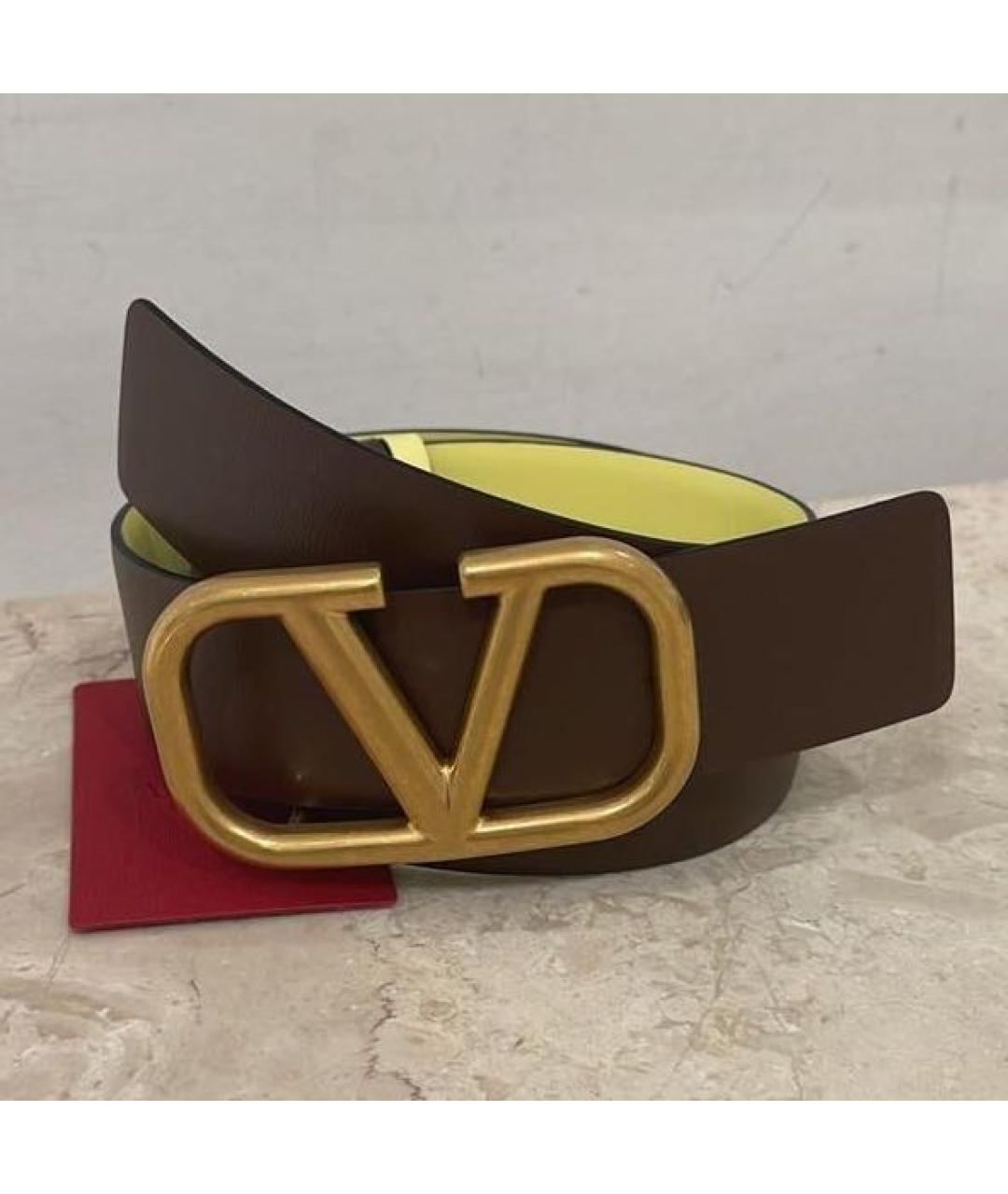 VALENTINO Коричневый ремень, фото 2