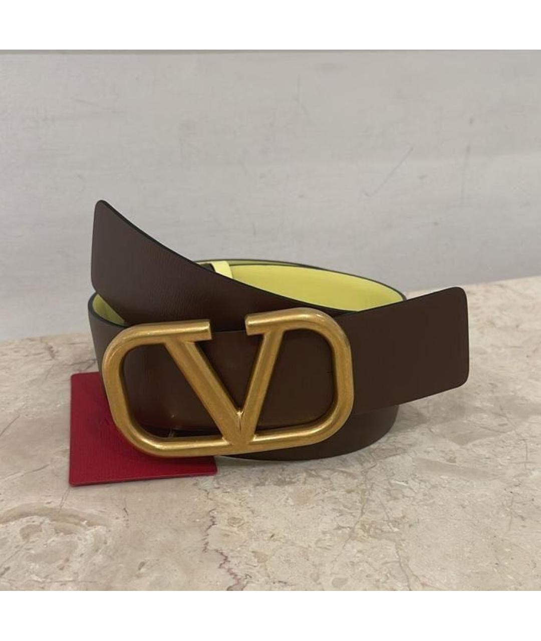 VALENTINO Коричневый ремень, фото 3