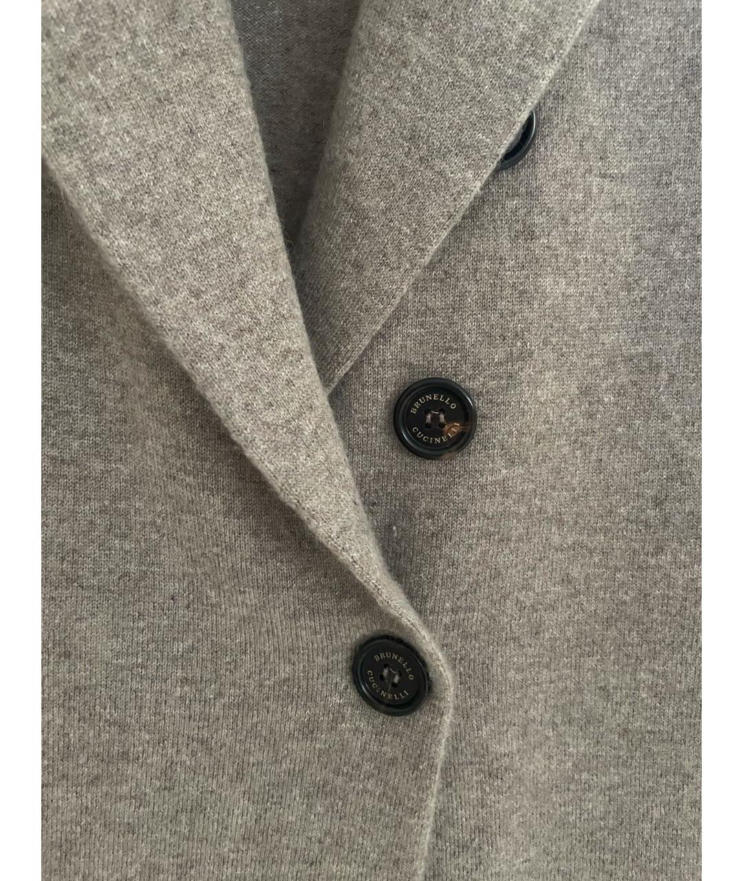 BRUNELLO CUCINELLI Бежевый кашемировый кардиган, фото 7