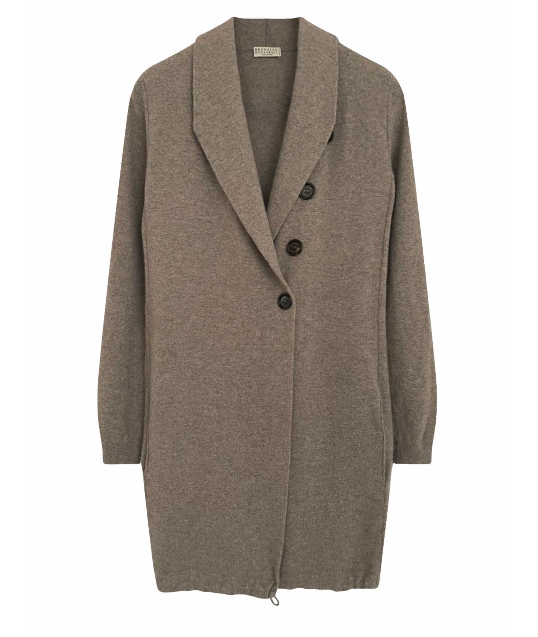 BRUNELLO CUCINELLI Бежевый кашемировый кардиган, фото 1